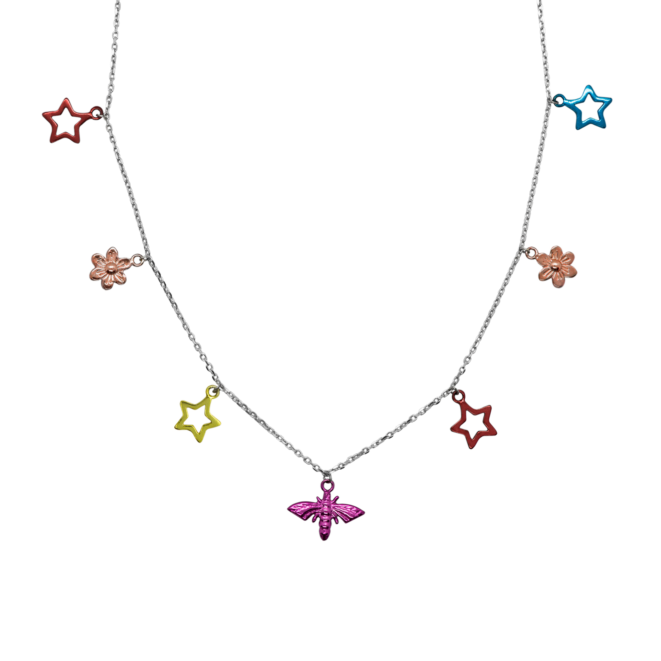 Prosto Jewelry Колье из серебра с разноцветными подвесками