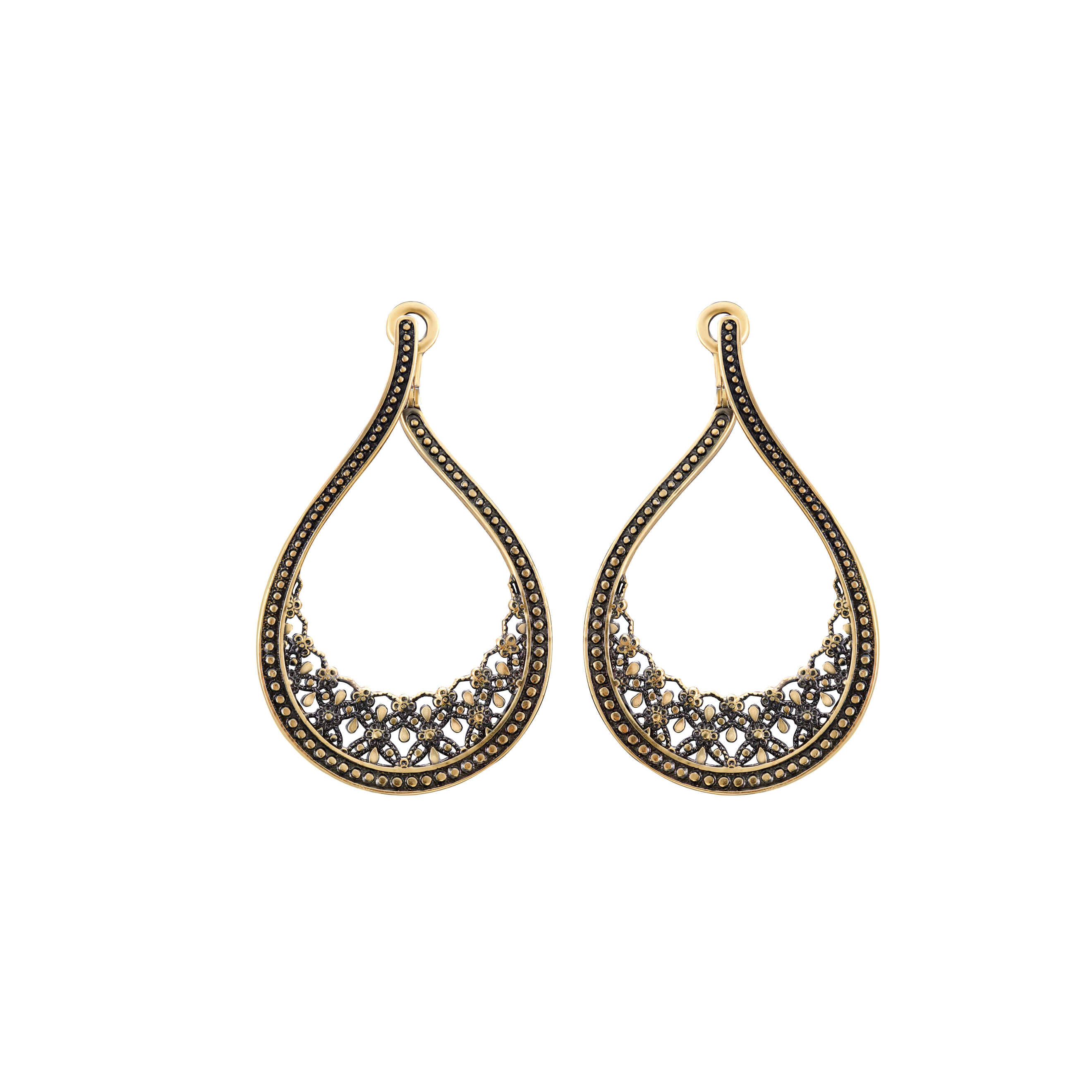 Акцентные серьги Fiore di Firenze Золотистые серьги PIZZO