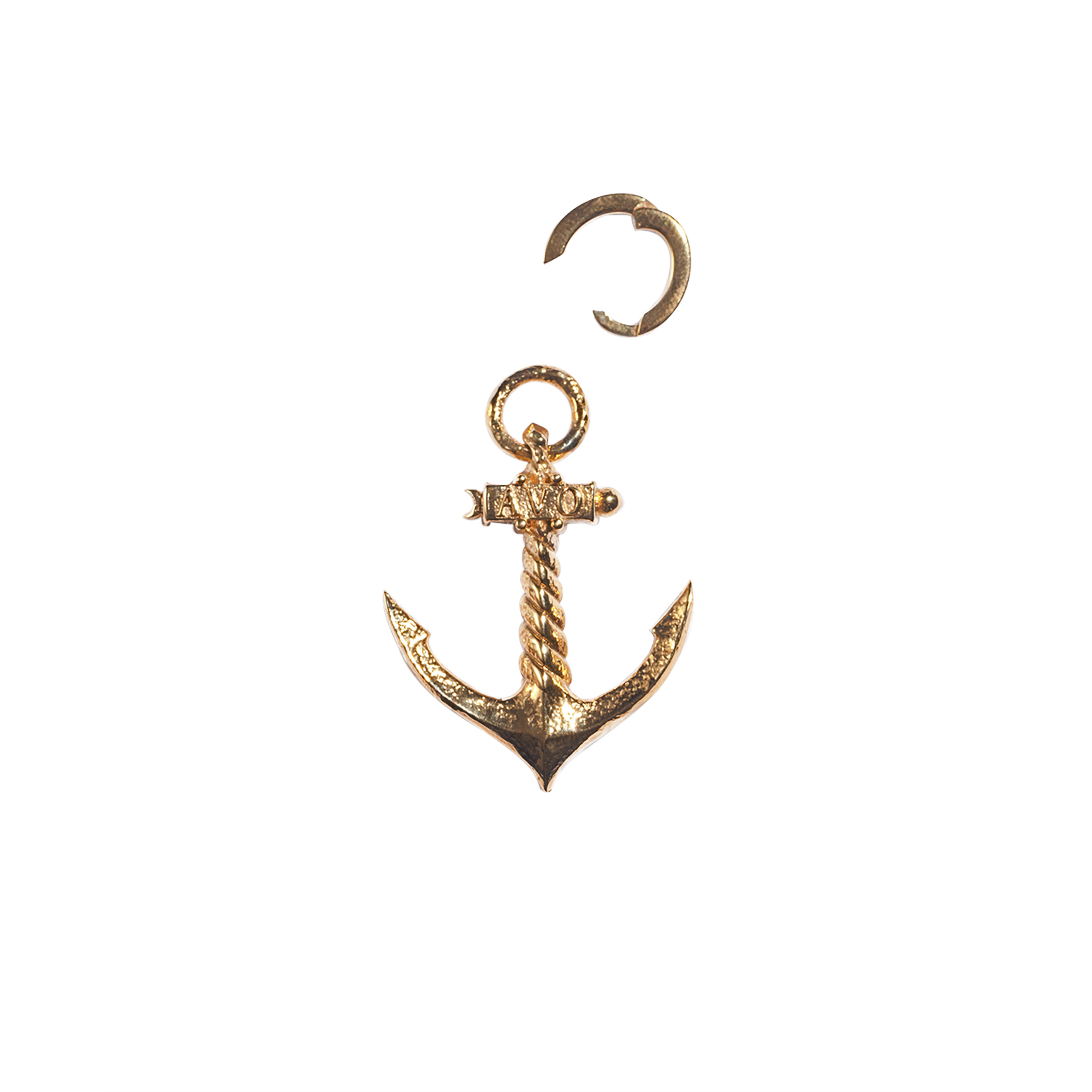Gilded monoserge-anchor pendant made of bronze