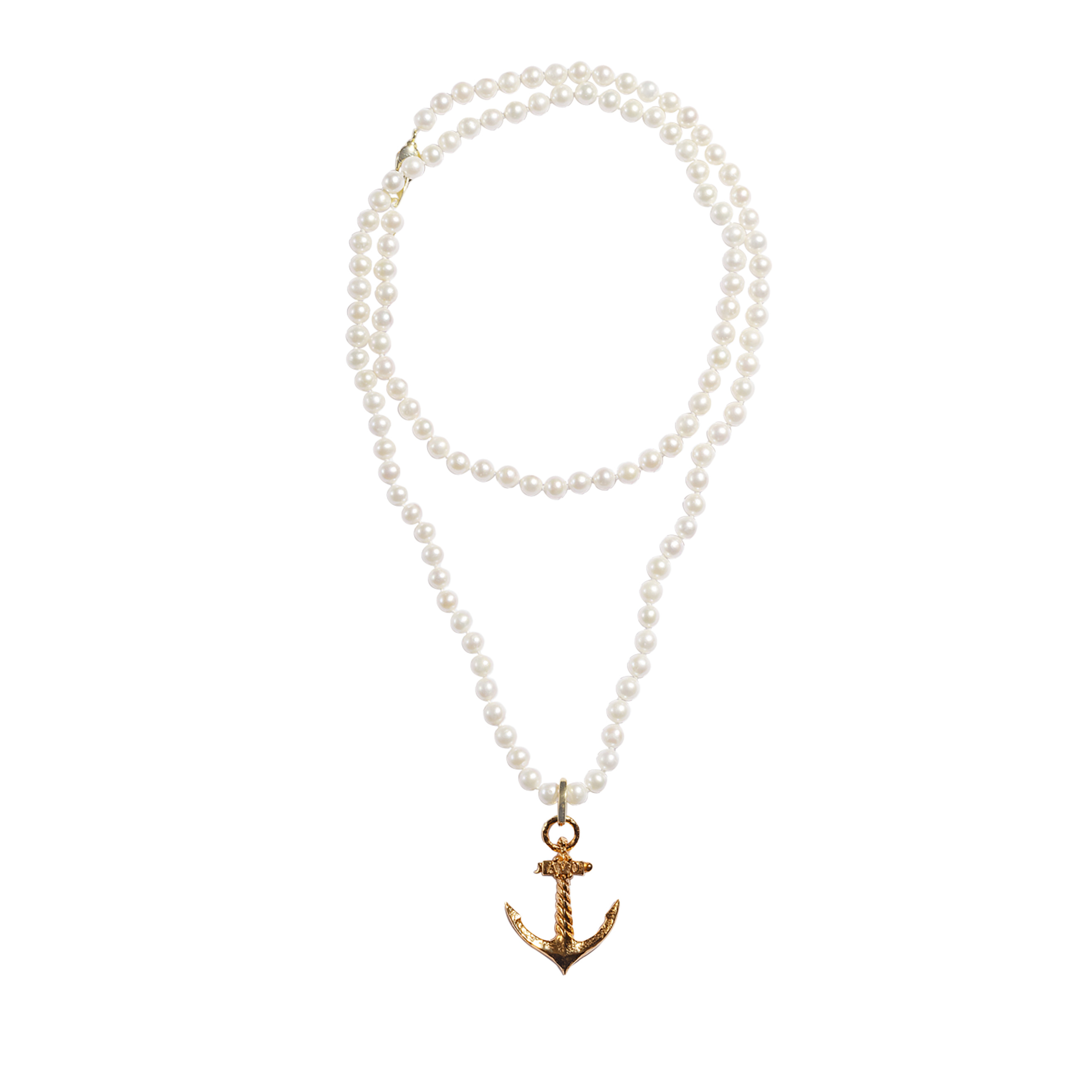 Gilded monoserge-anchor pendant made of bronze