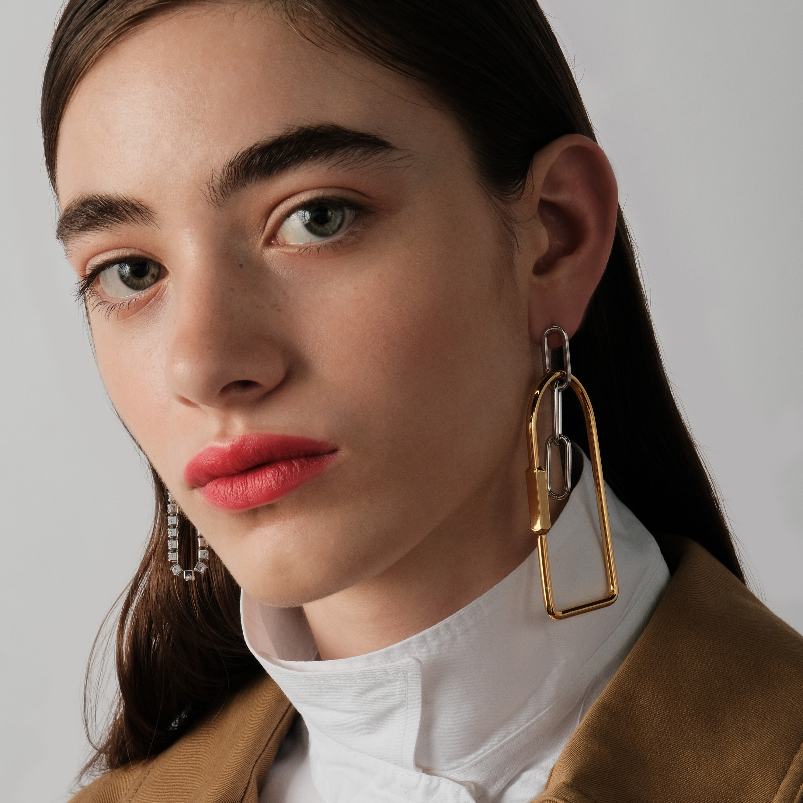 earrings with crystals and a  pendant