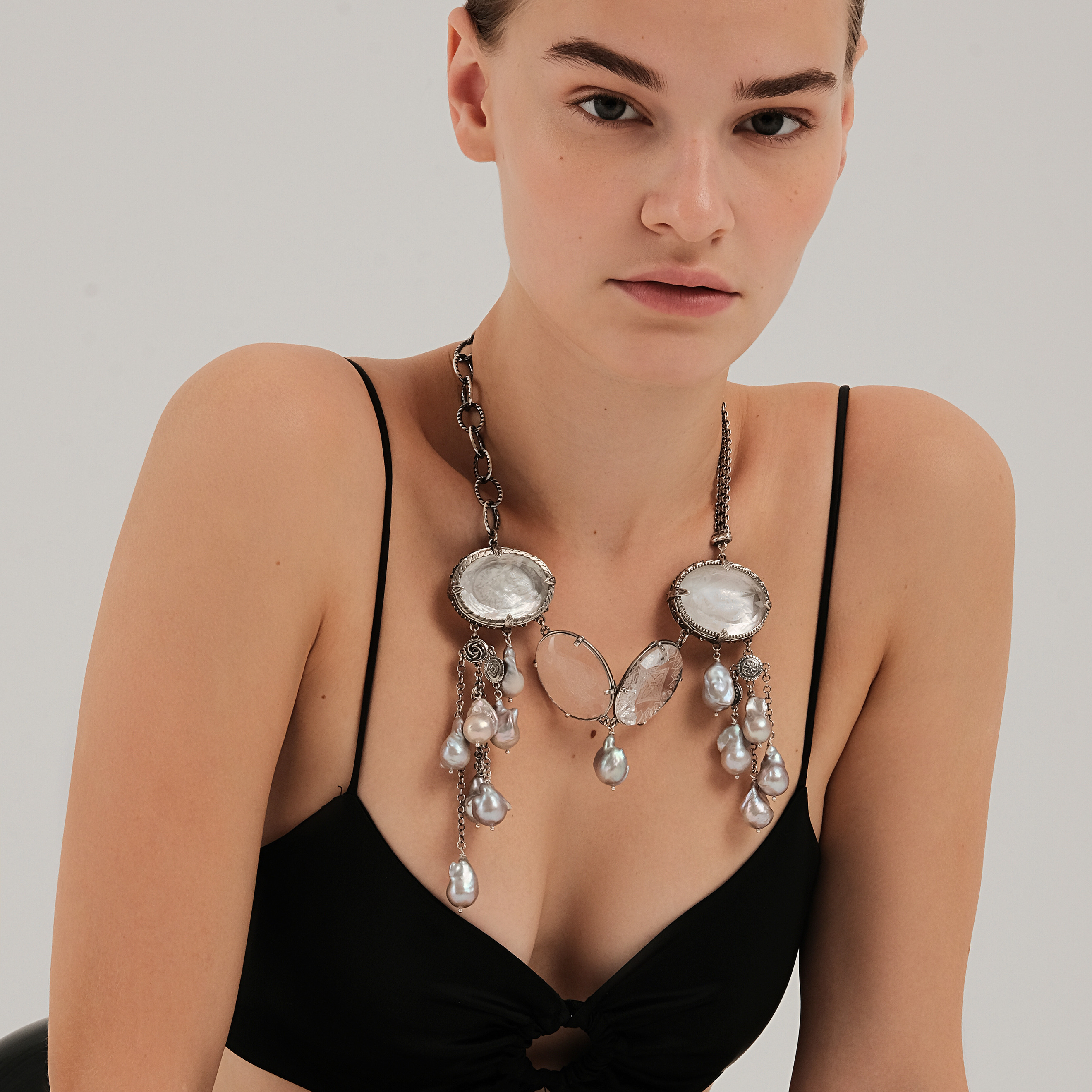 "Bubbles" silver necklace