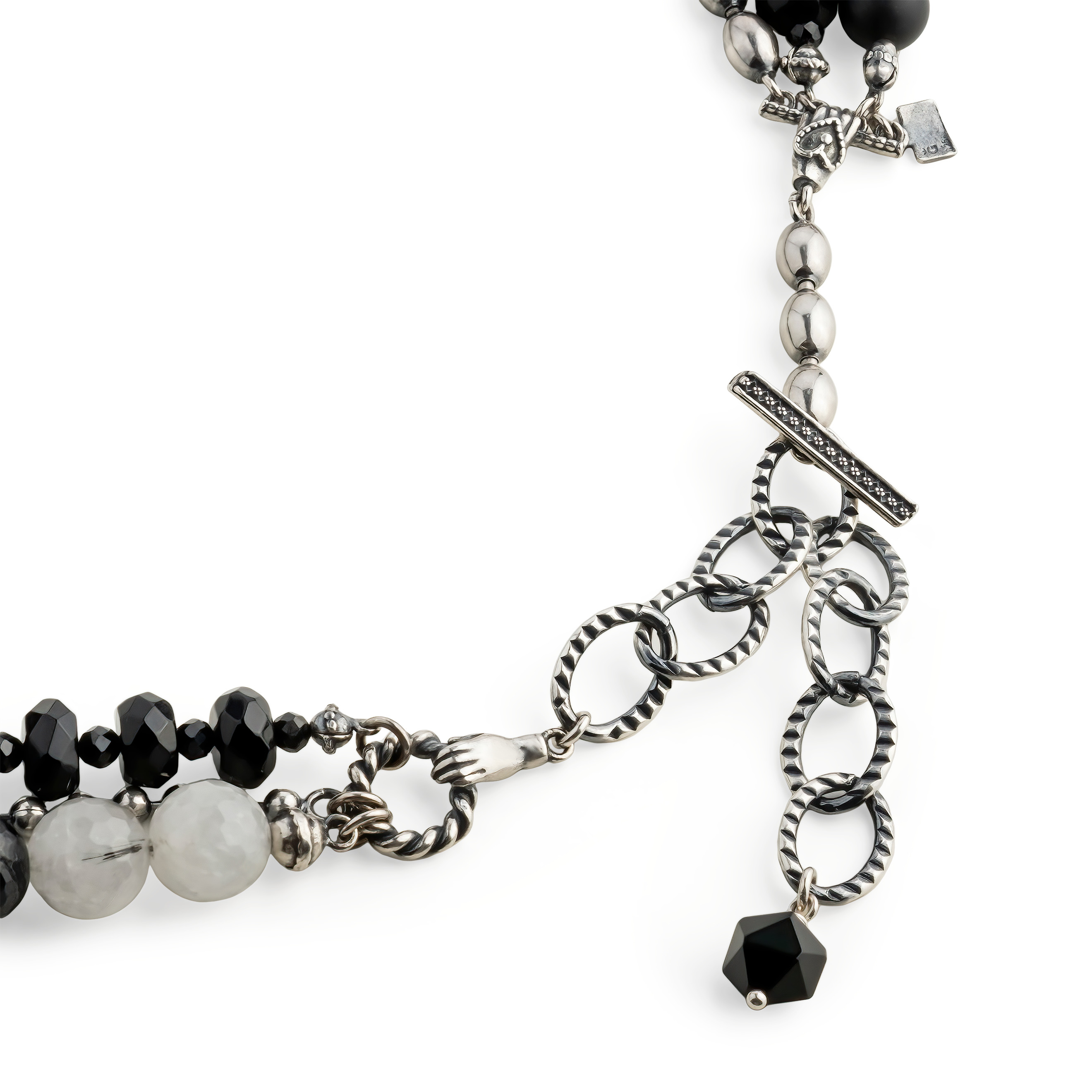 Fizz and Caviar silver necklace