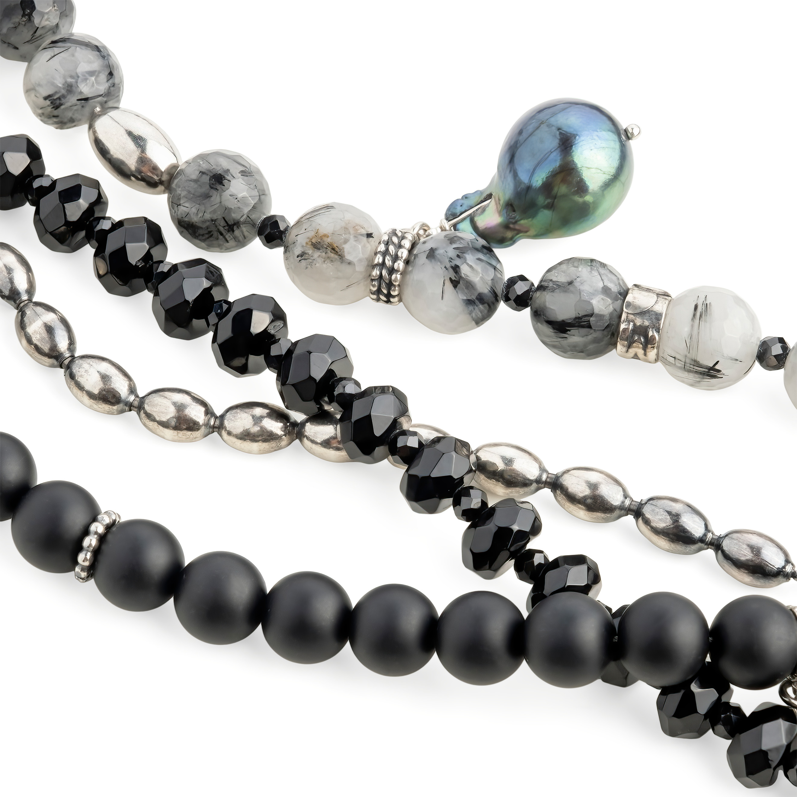 Fizz and Caviar silver necklace