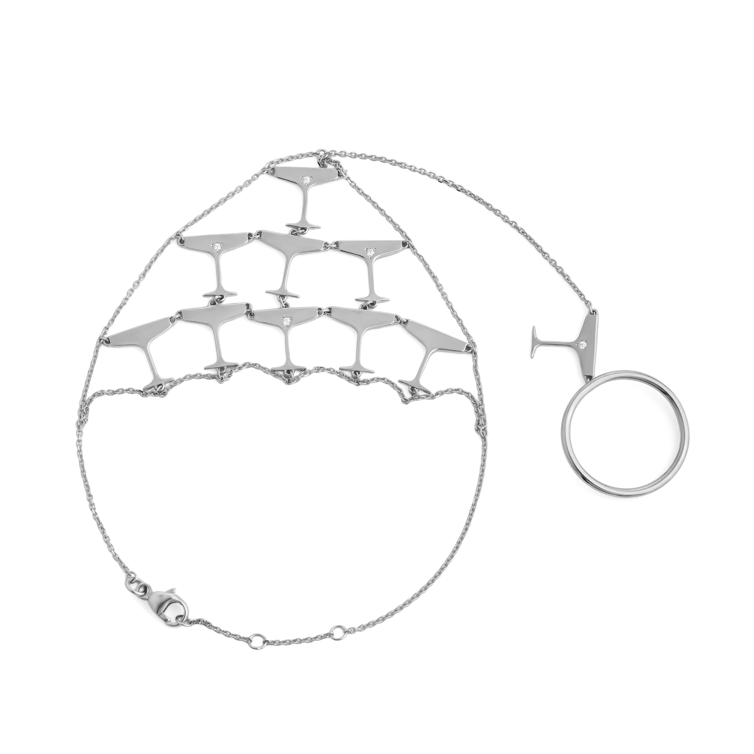 Слейв-браслеты LUTA Jewelry Серебряный браслет-слейв Sparkling