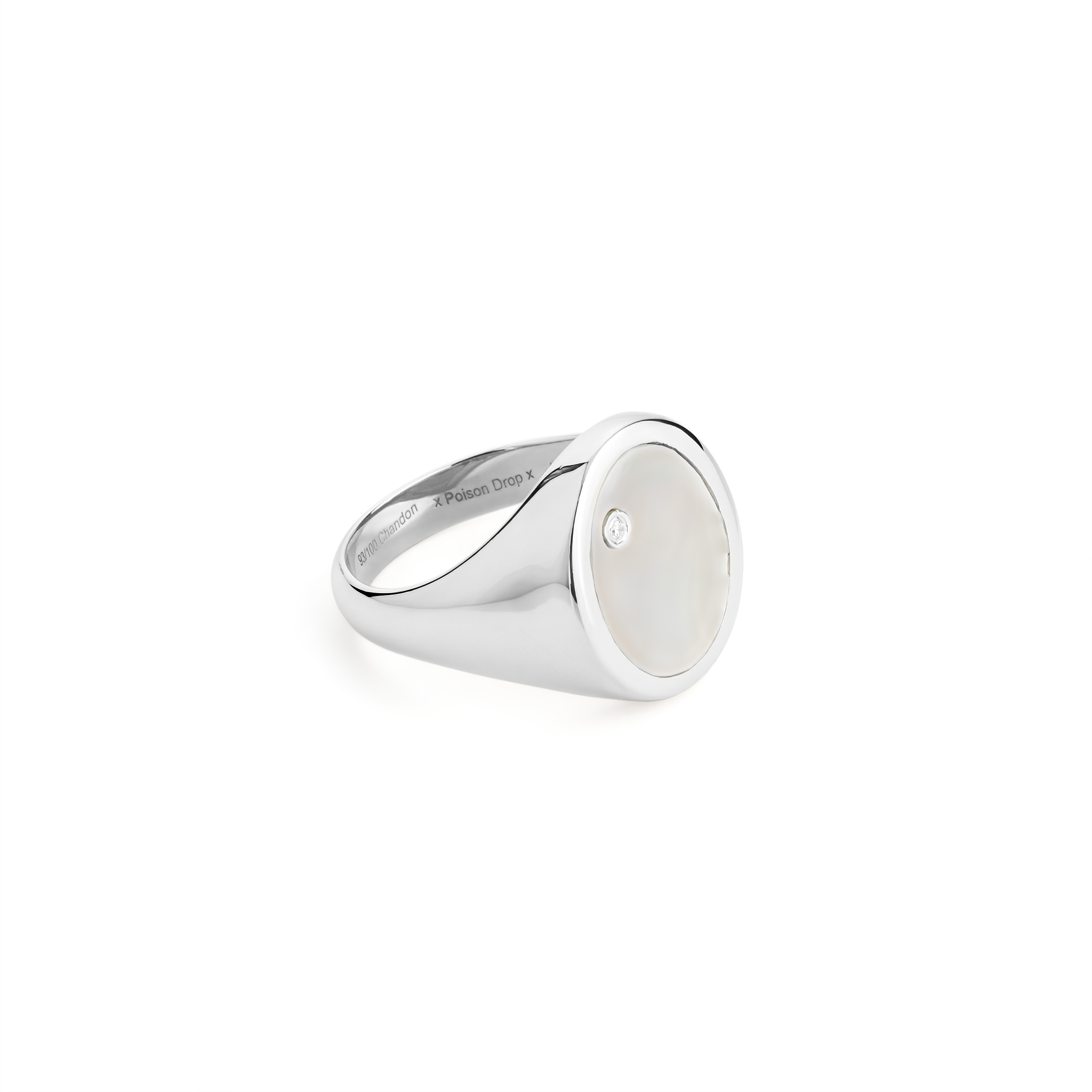 Специальная коллекция  Chandon x Poison Drop. Кольцо-печатка из серебра