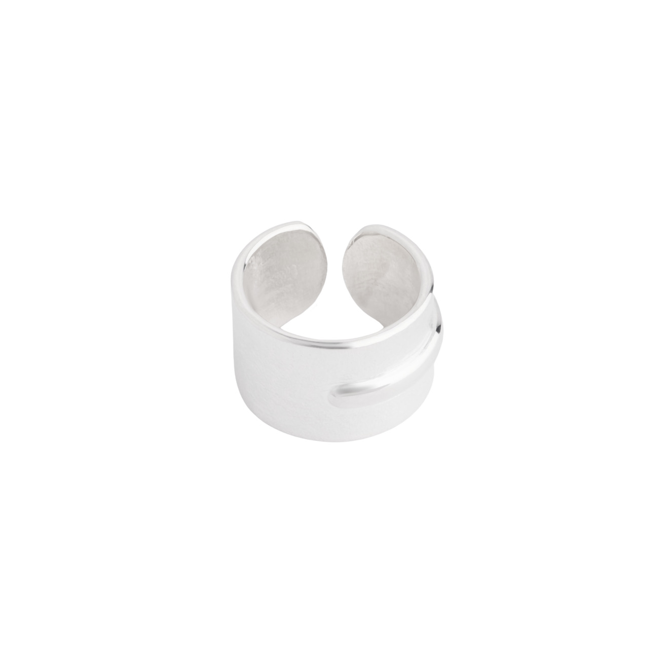 Philippe Audibert Незамкнутое кольцо Cobie с серебряным покрытием