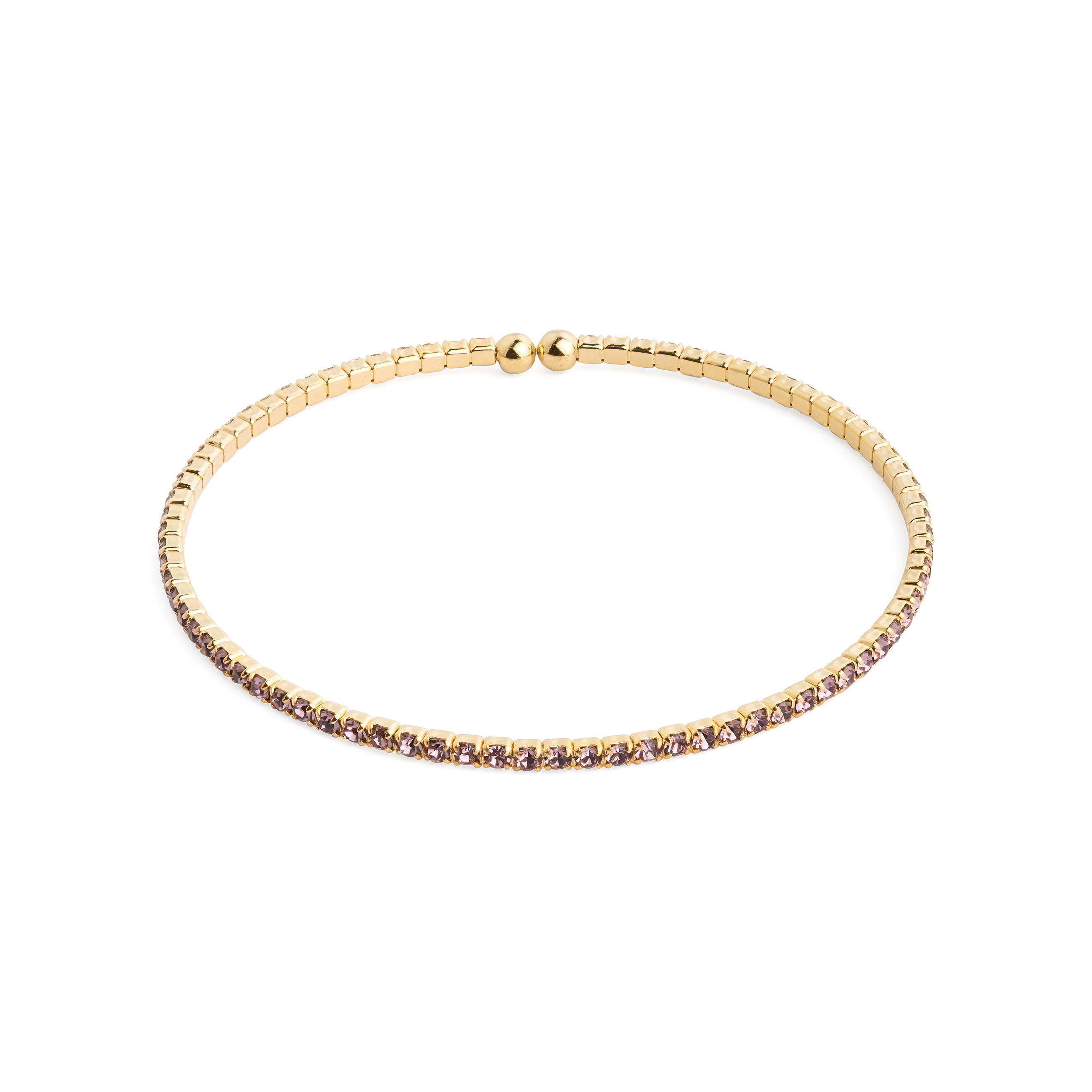 bracelet with lilac crystals