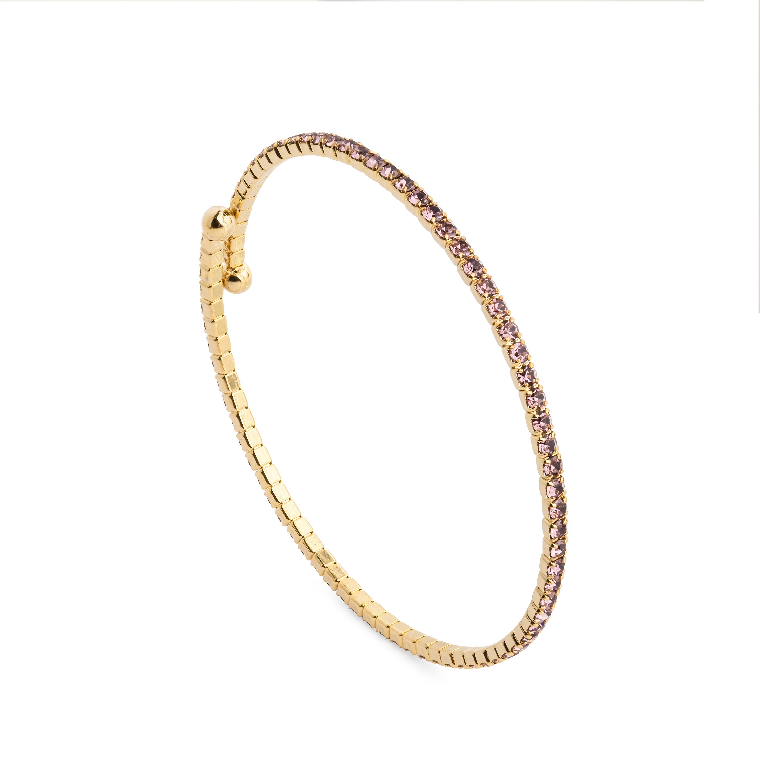 bracelet with lilac crystals