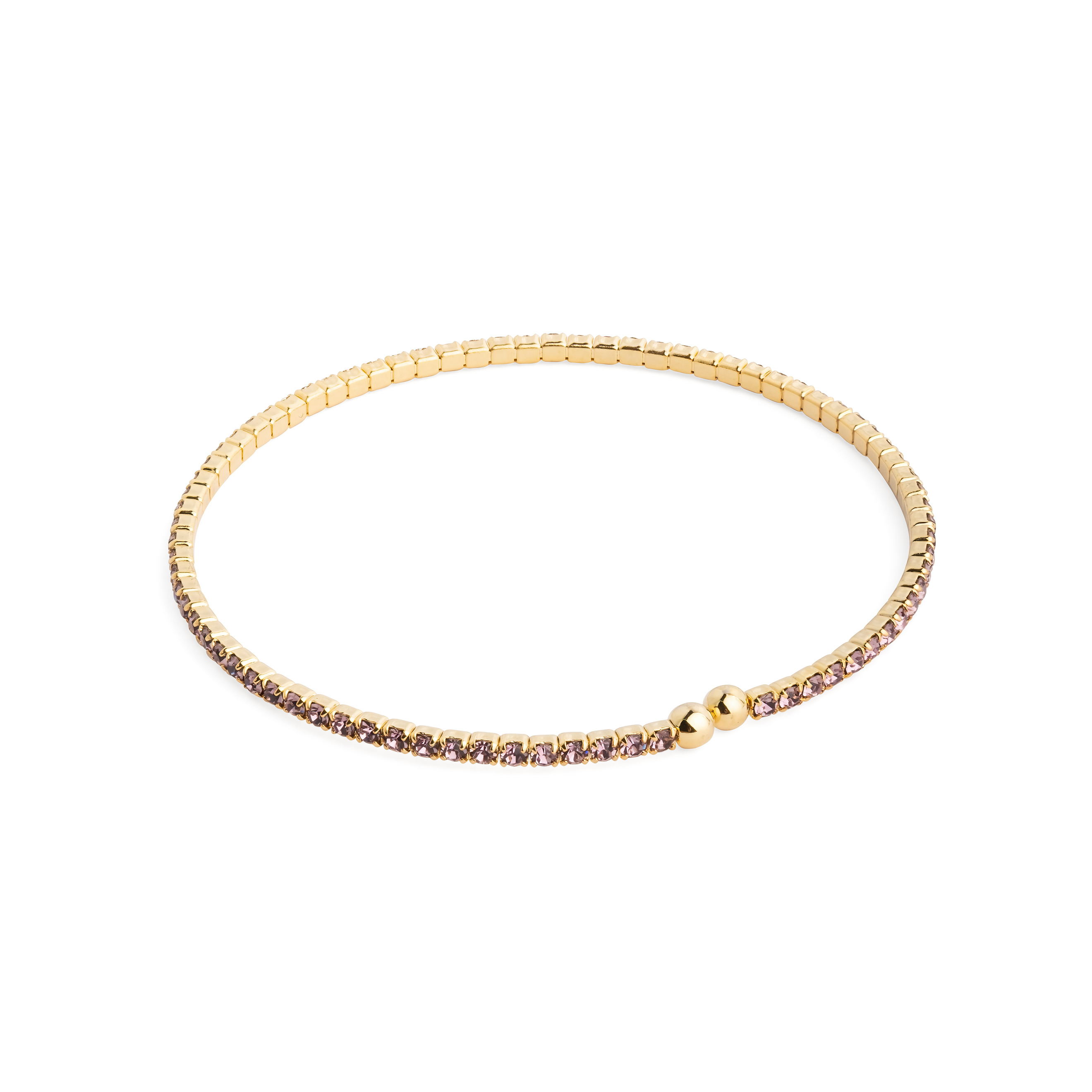 bracelet with lilac crystals
