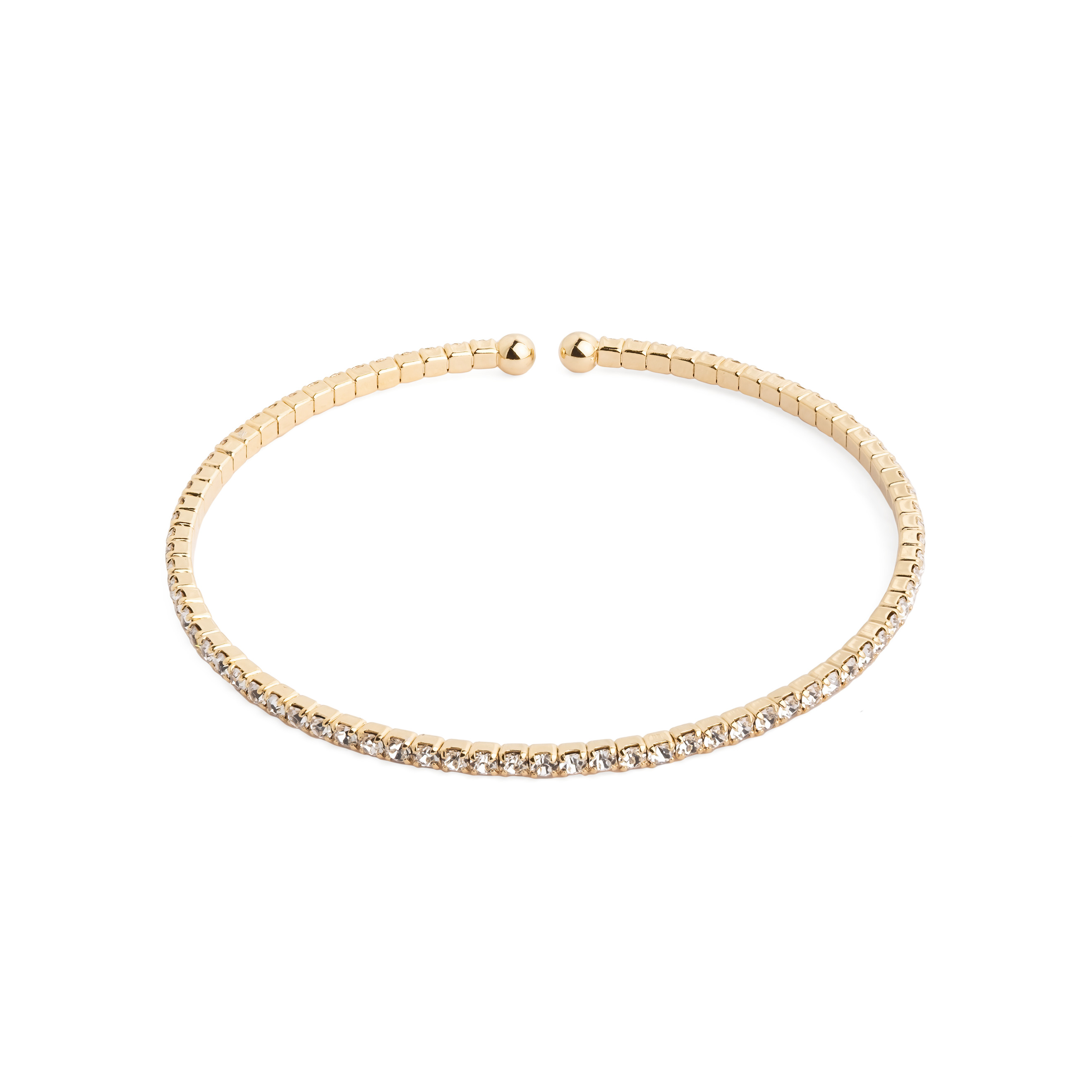 bracelet with transparent crystals