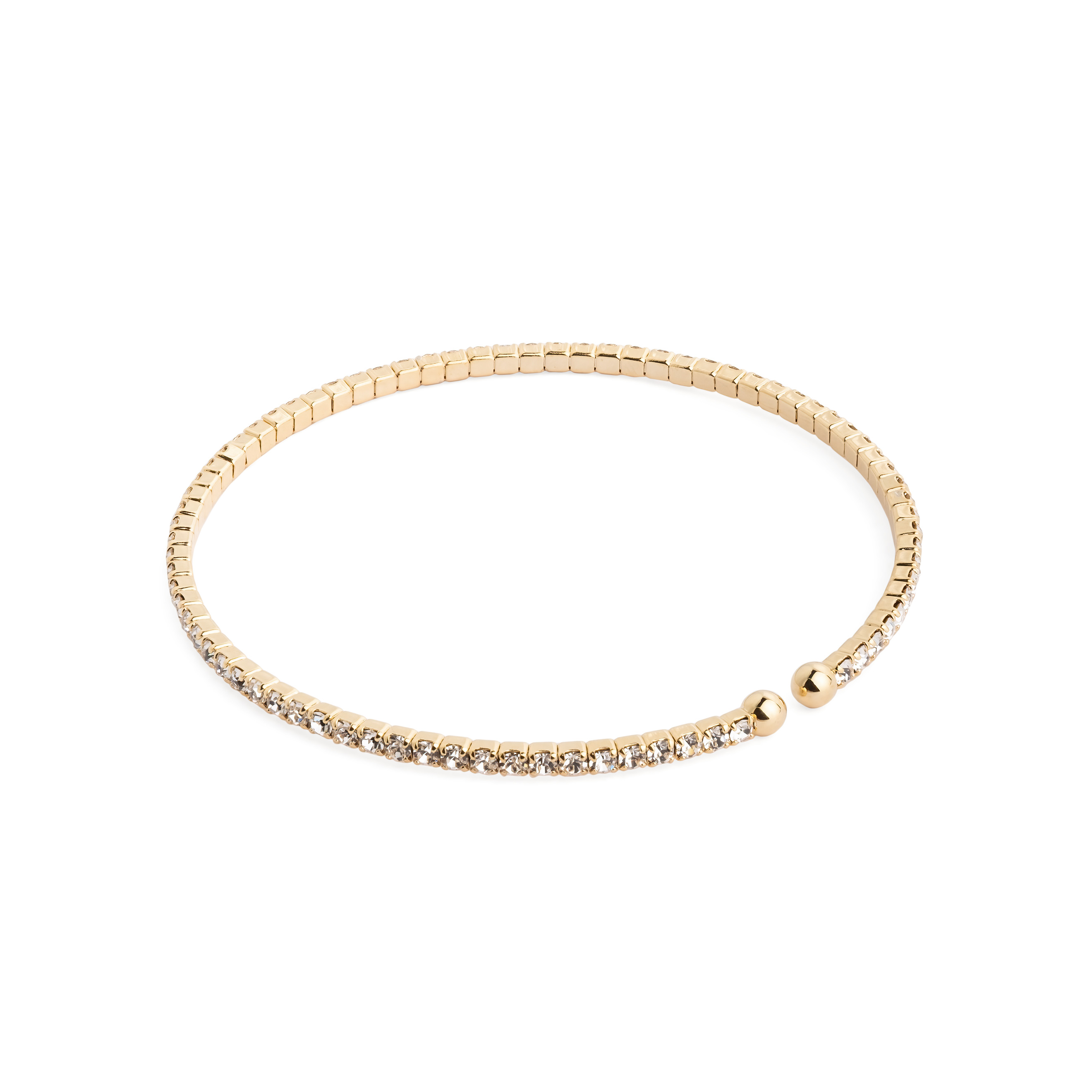 bracelet with transparent crystals