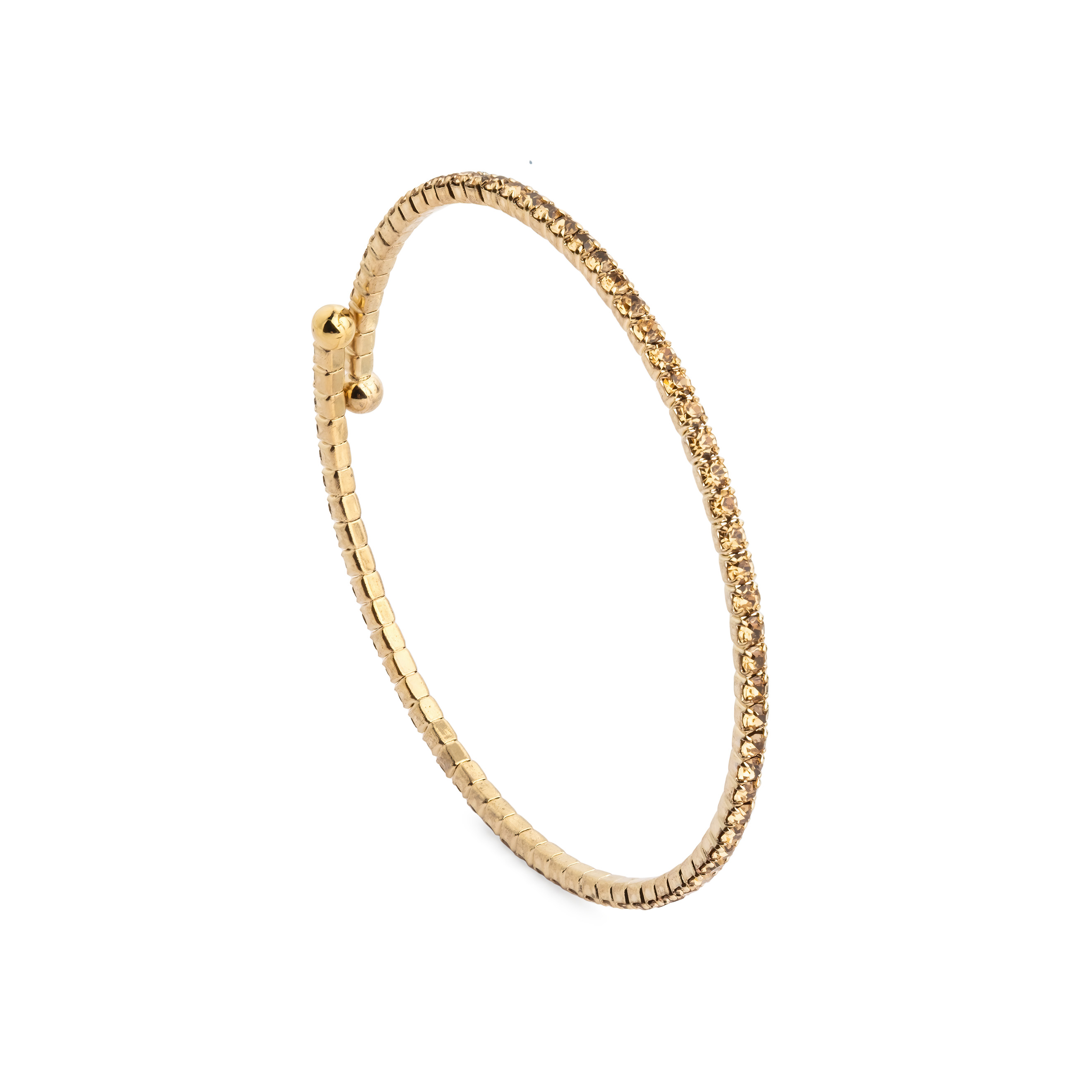 bracelet with caramel crystals