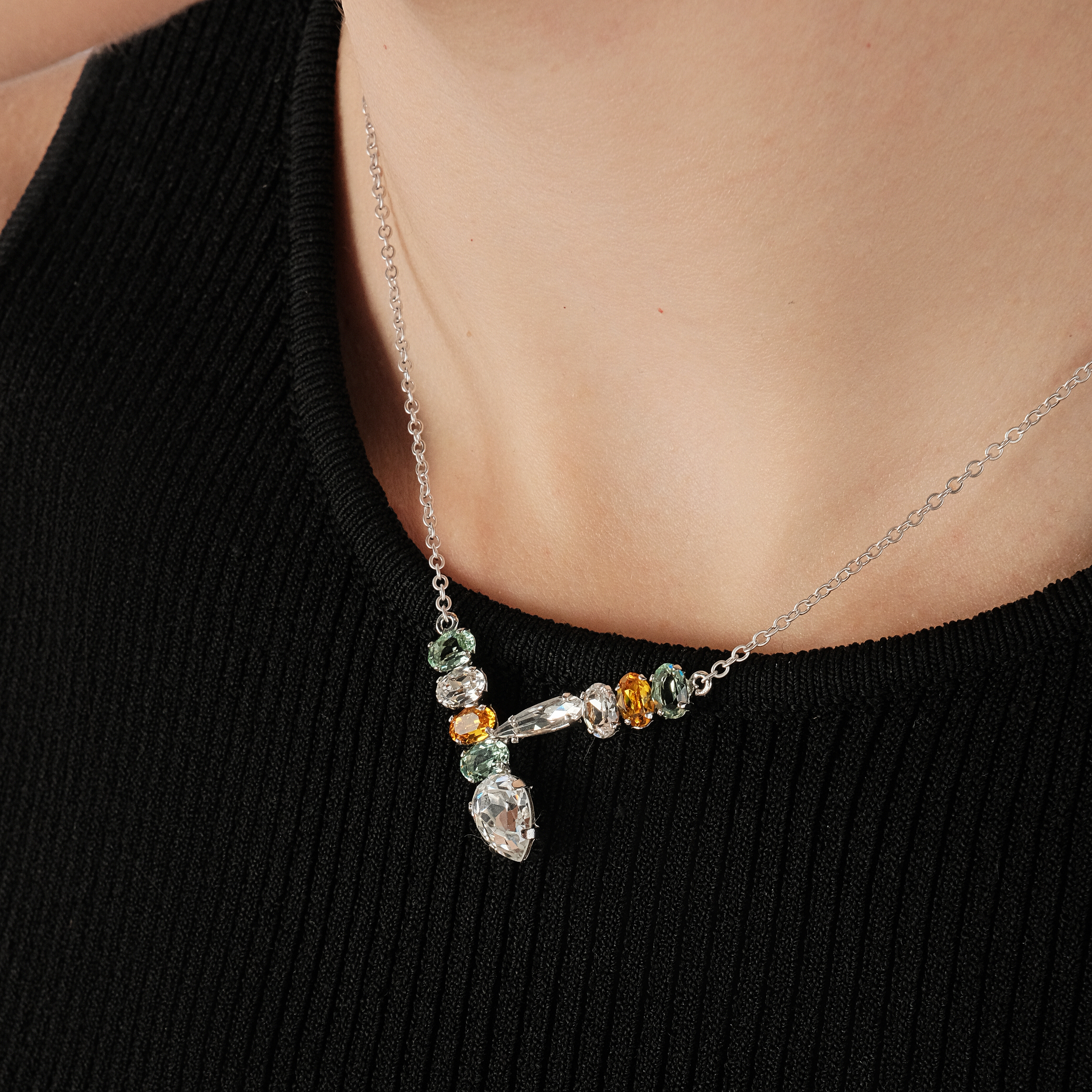 Snake Pendant with Chrysolite Snake Crystals