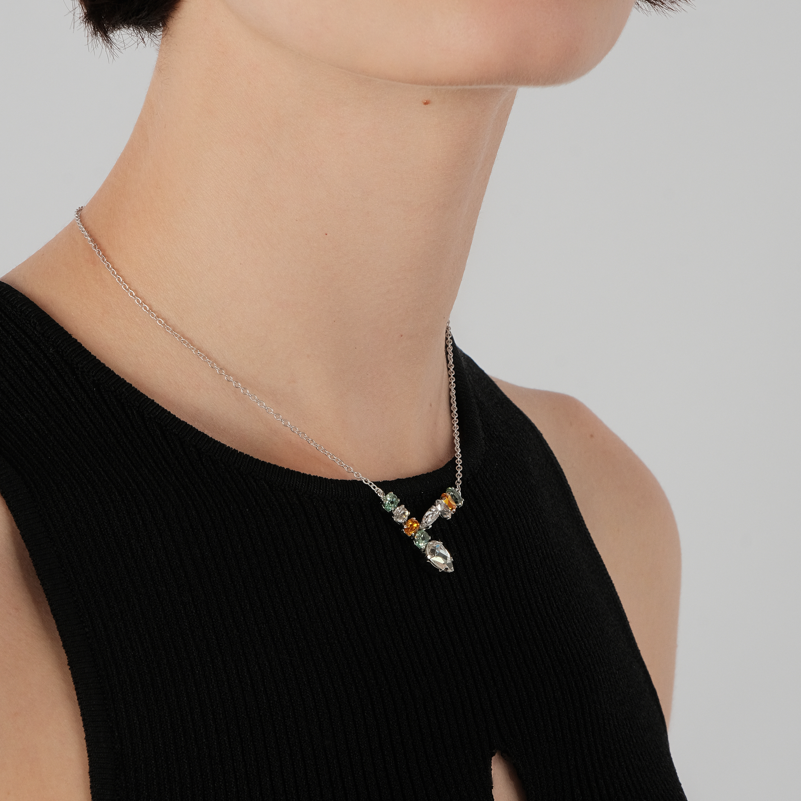 Snake Pendant with Chrysolite Snake Crystals