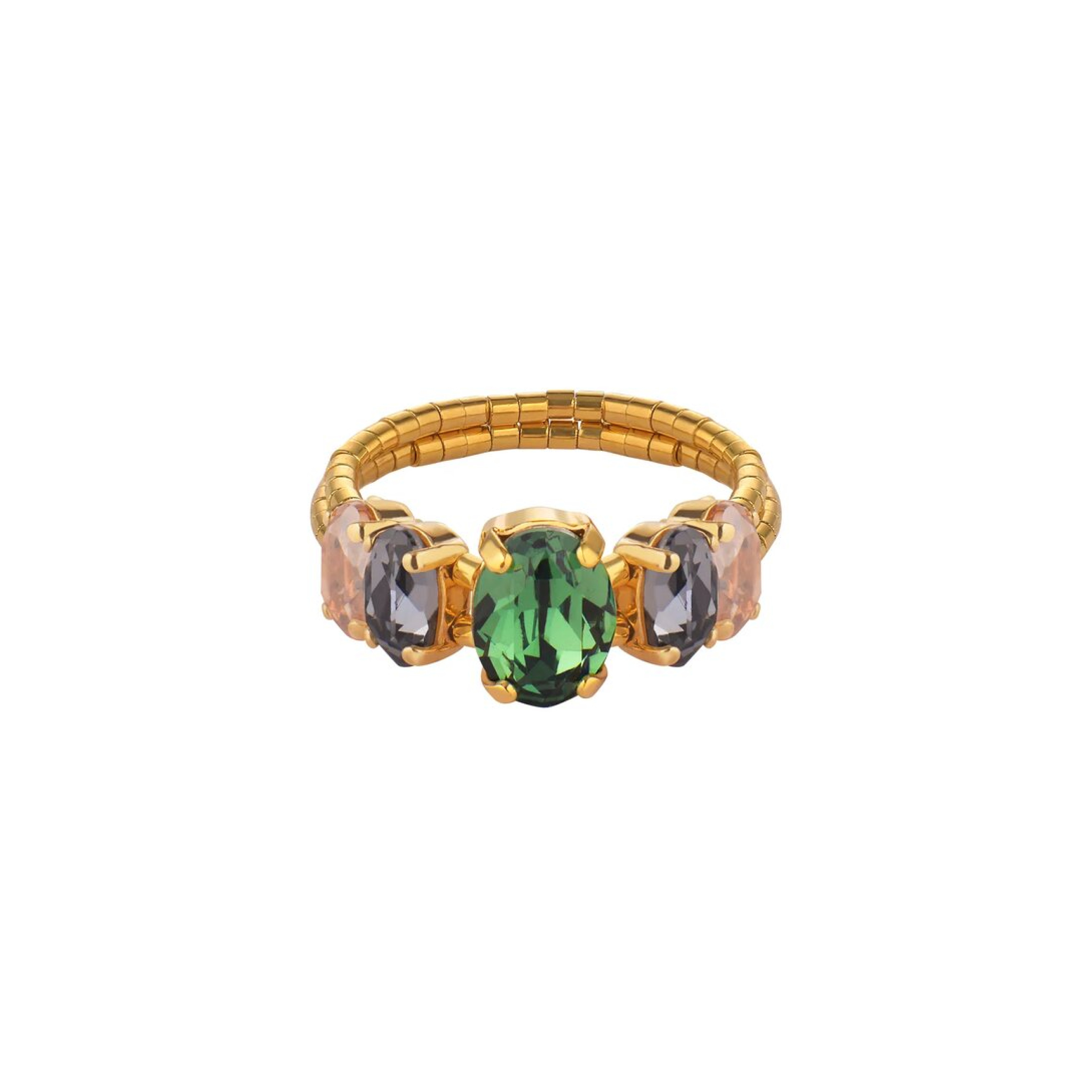 Gold-plated ring with Wishful crystals
