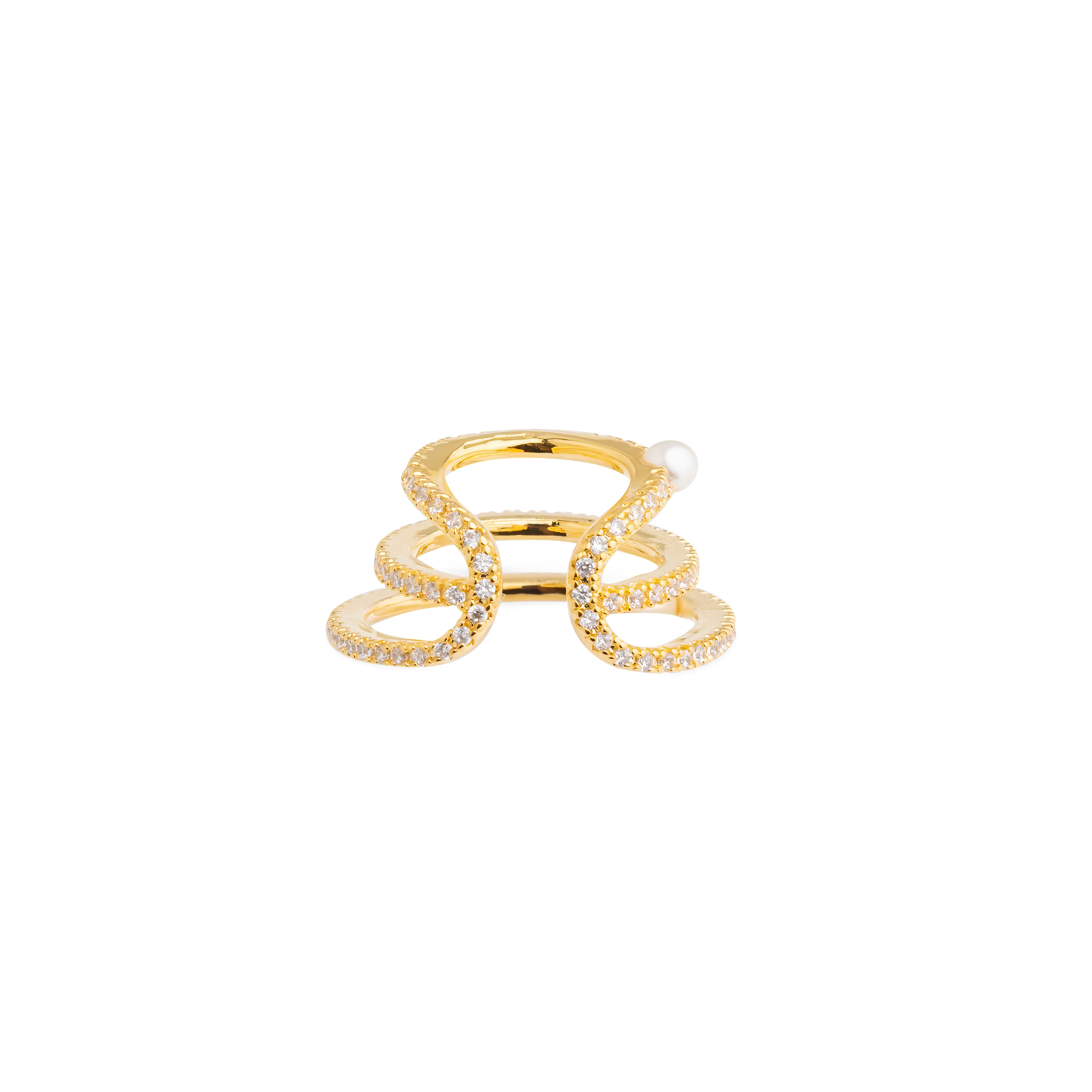 cuff with crystals and pearls