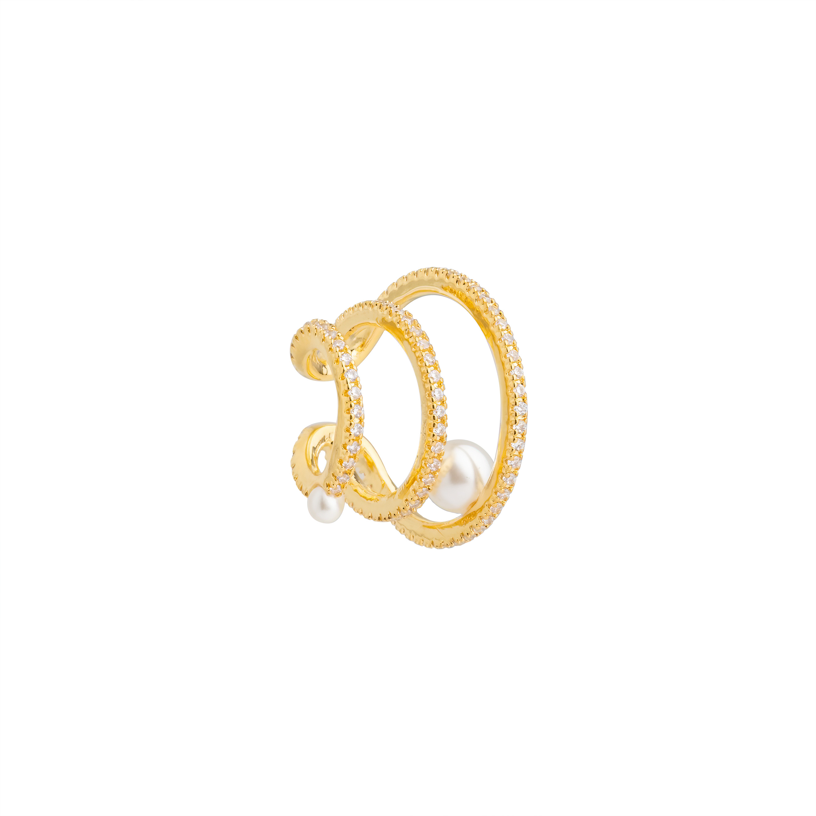 cuff with crystals and pearls