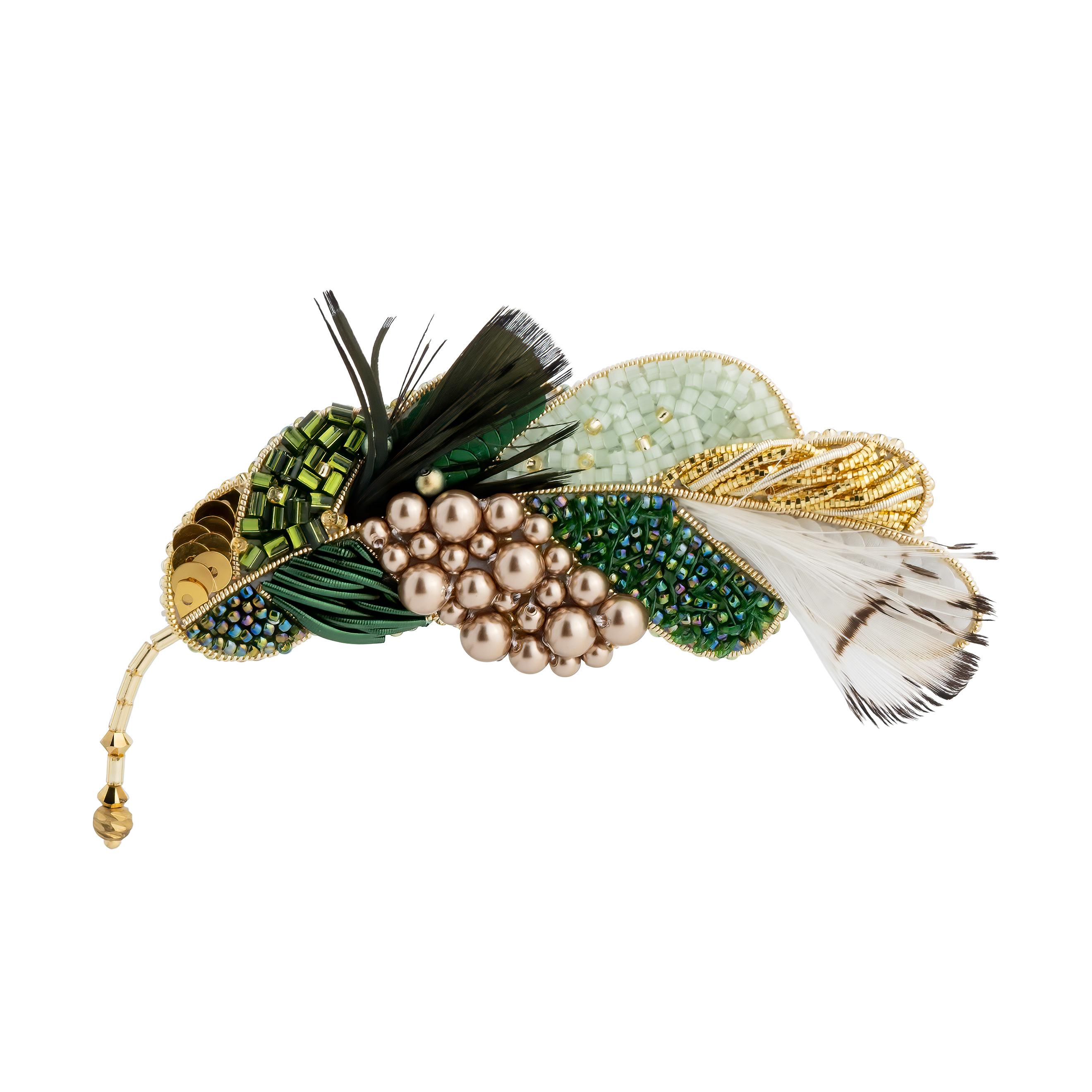Brooch Night Feather