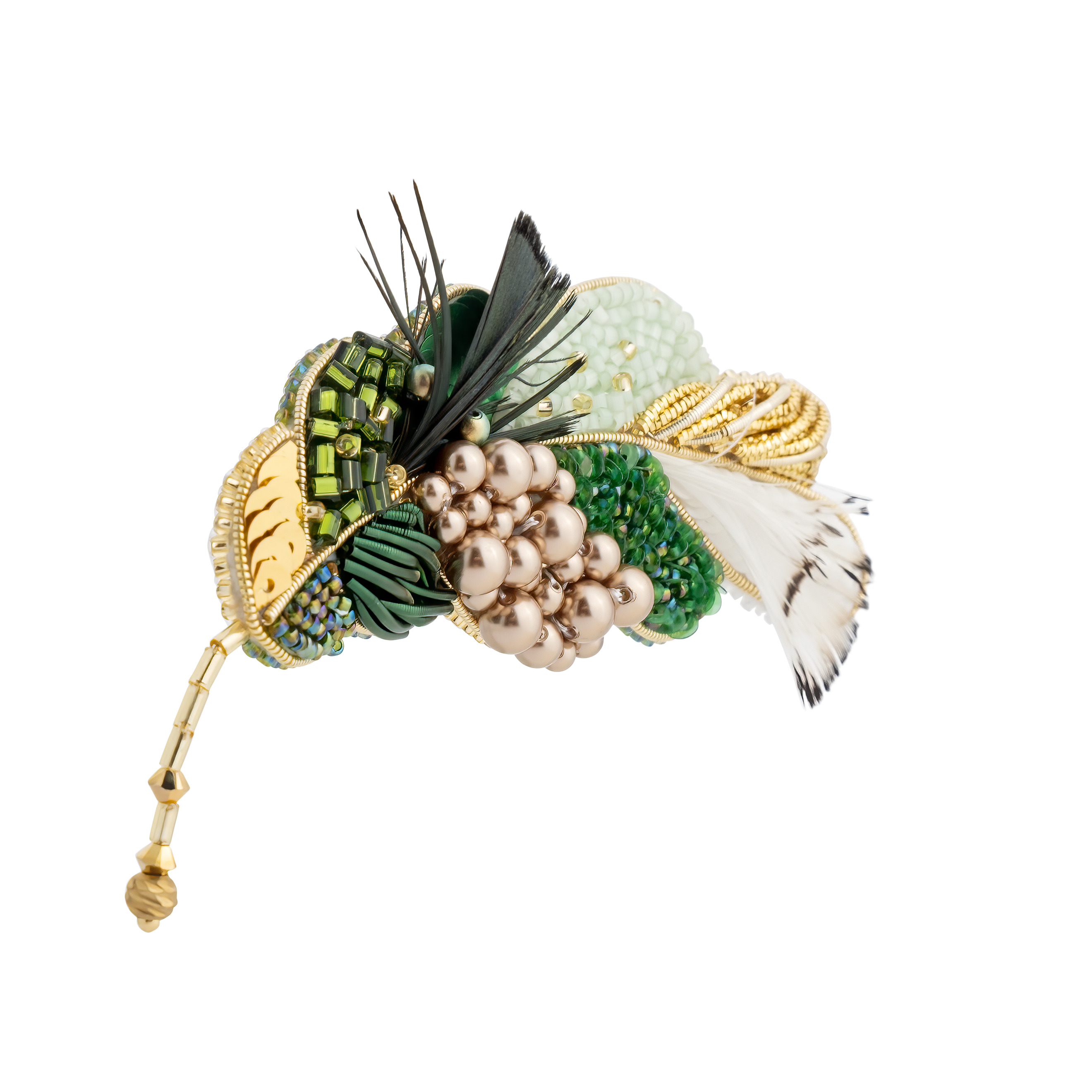 Brooch Night Feather
