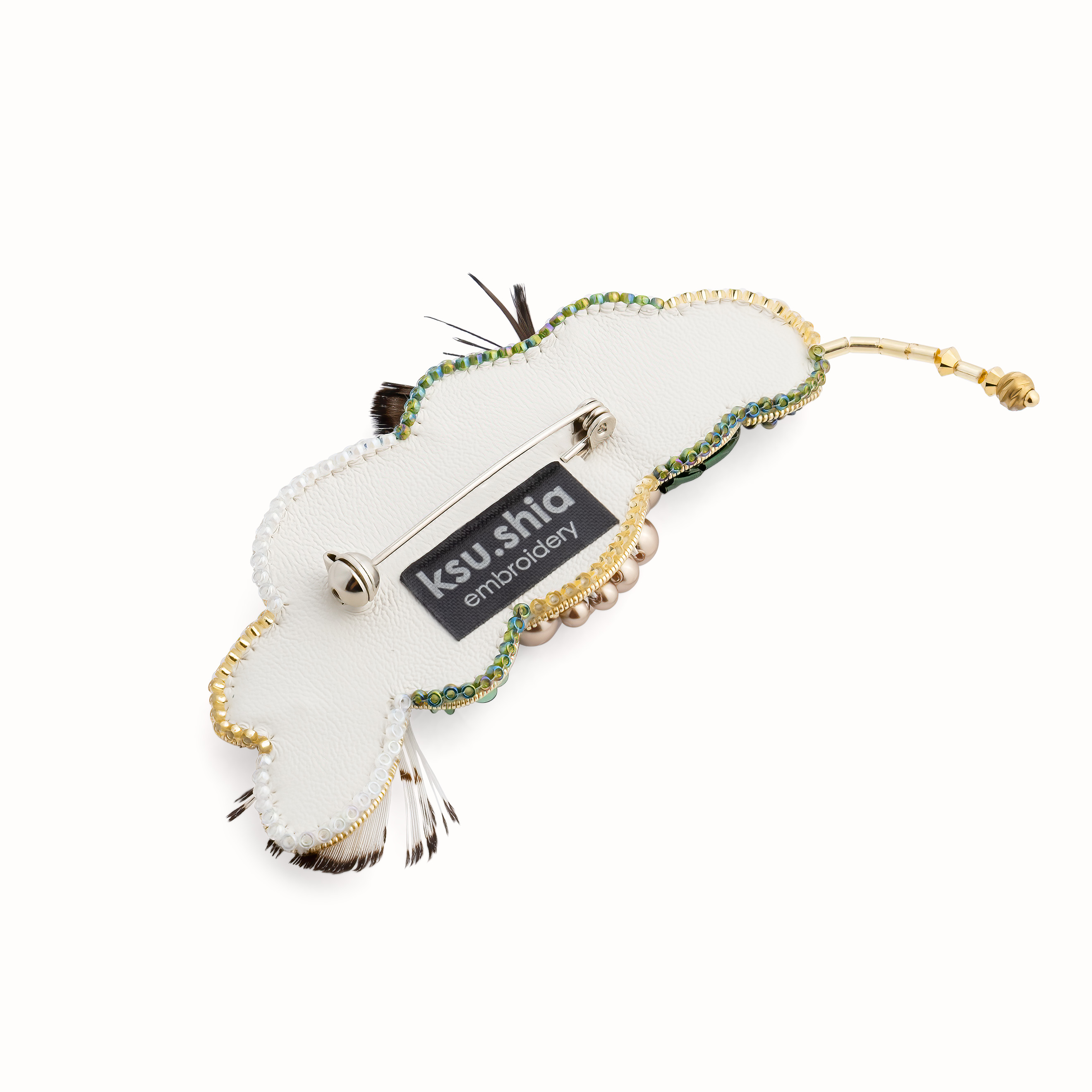 Brooch Night Feather