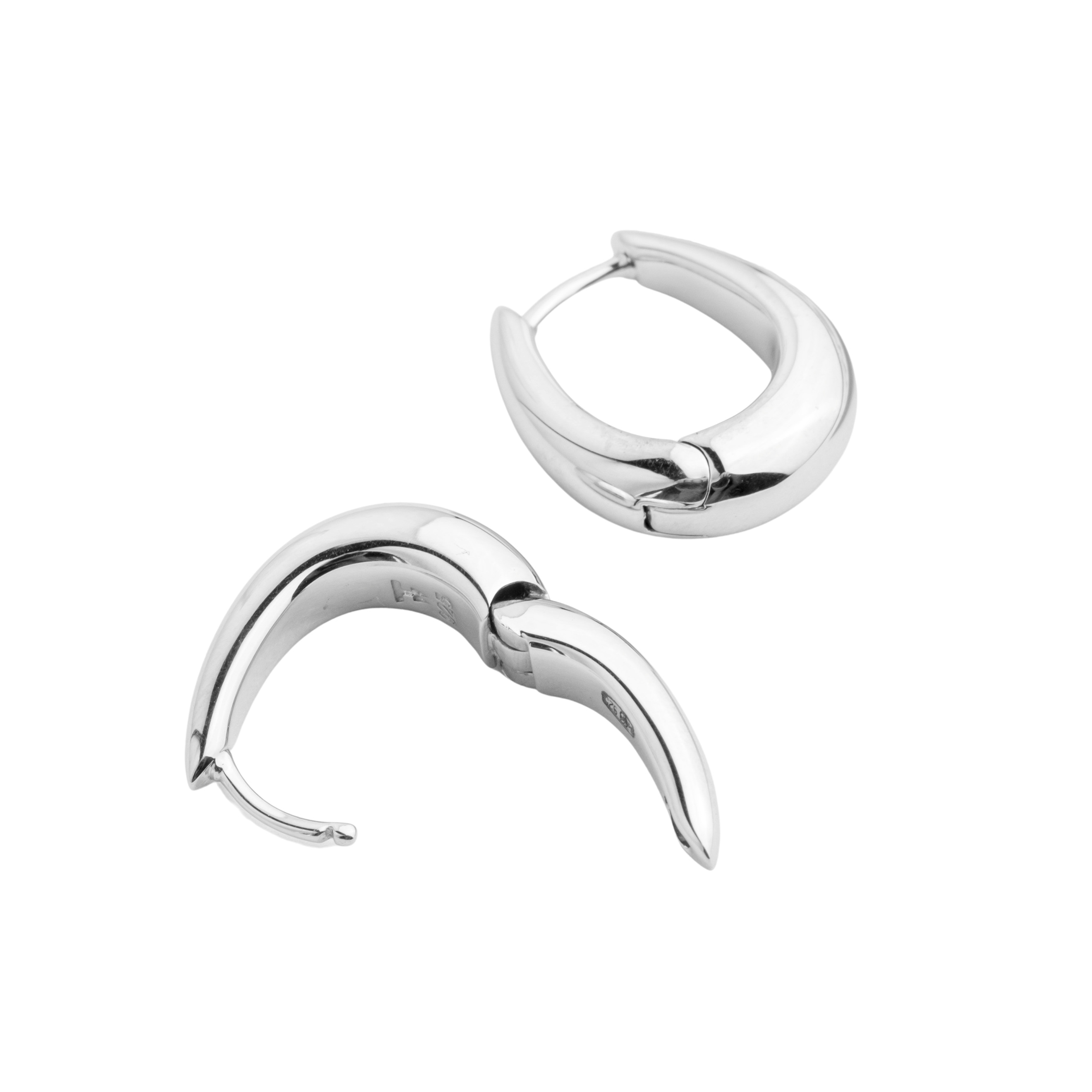 Серьги-хупы из серебра Liz Hoops