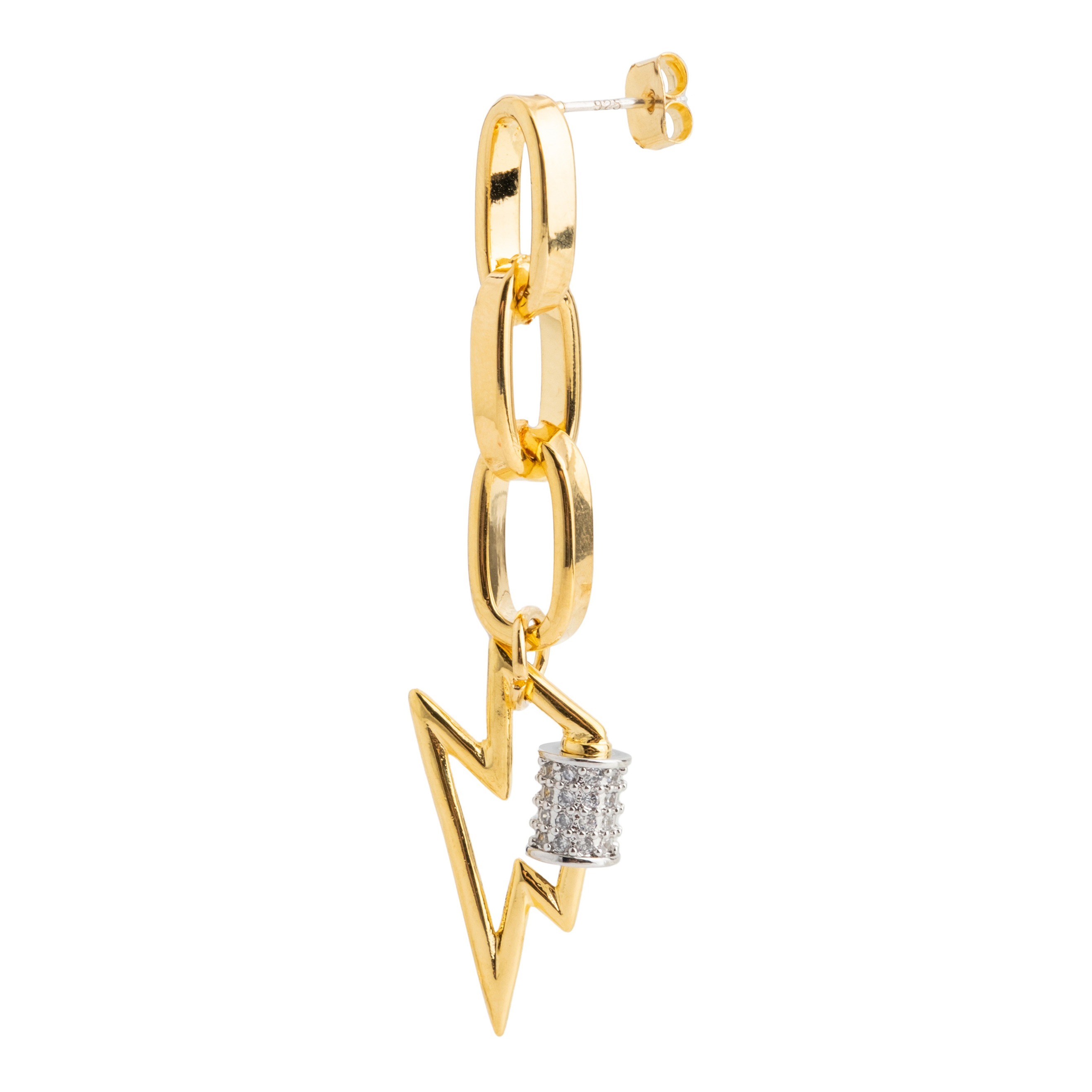 earrings with a zipper carabiner