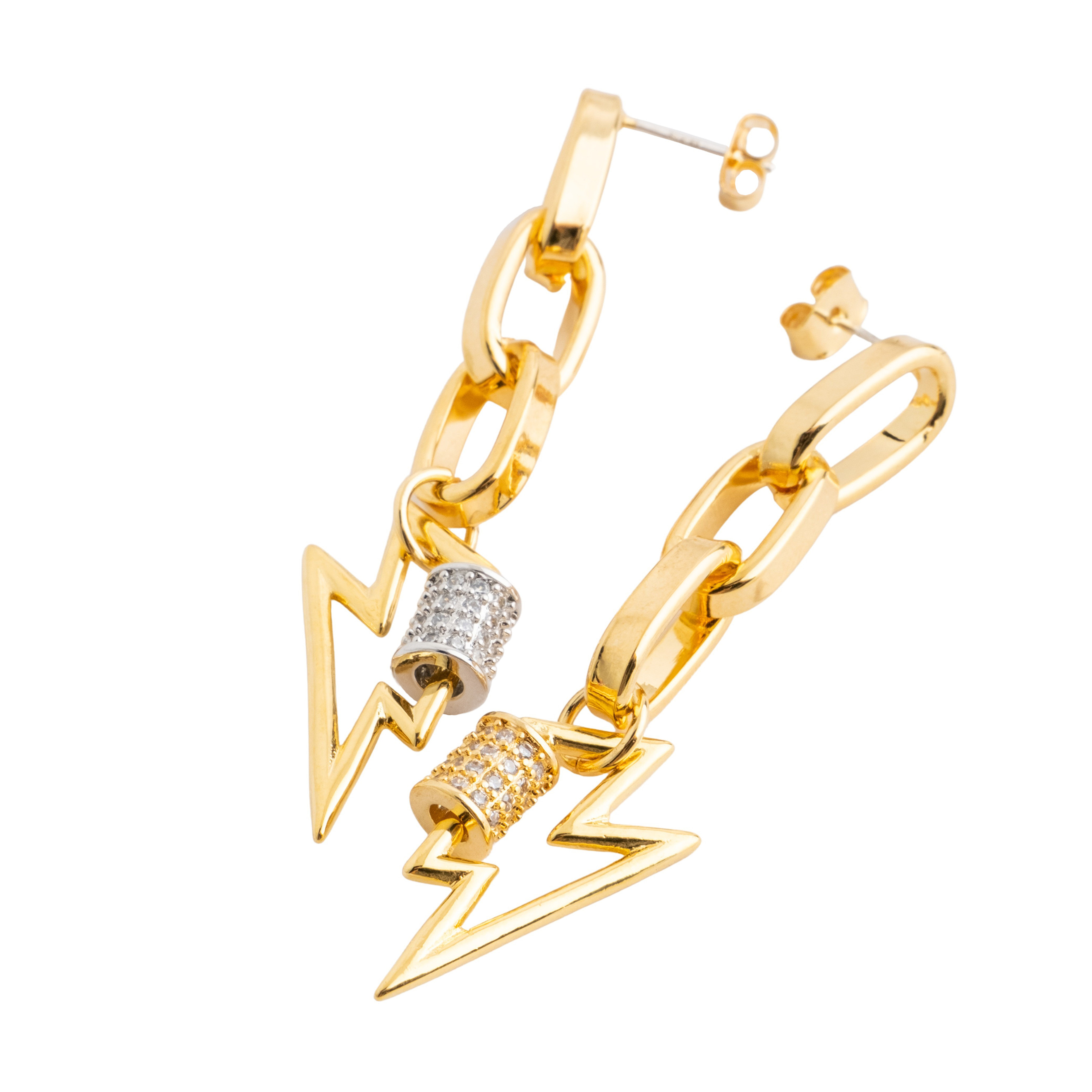 earrings with a zipper carabiner