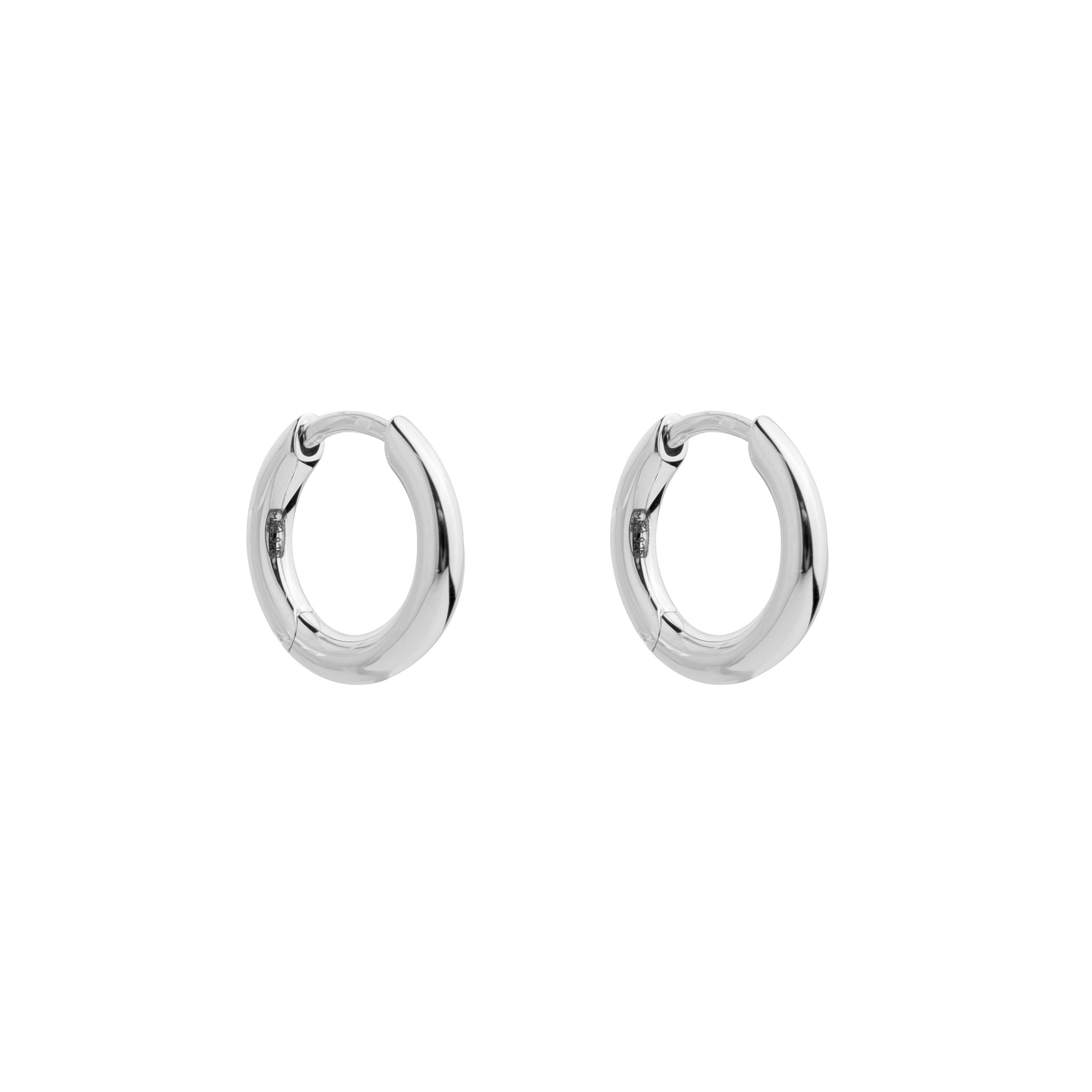 Silver classic small hoop earrings