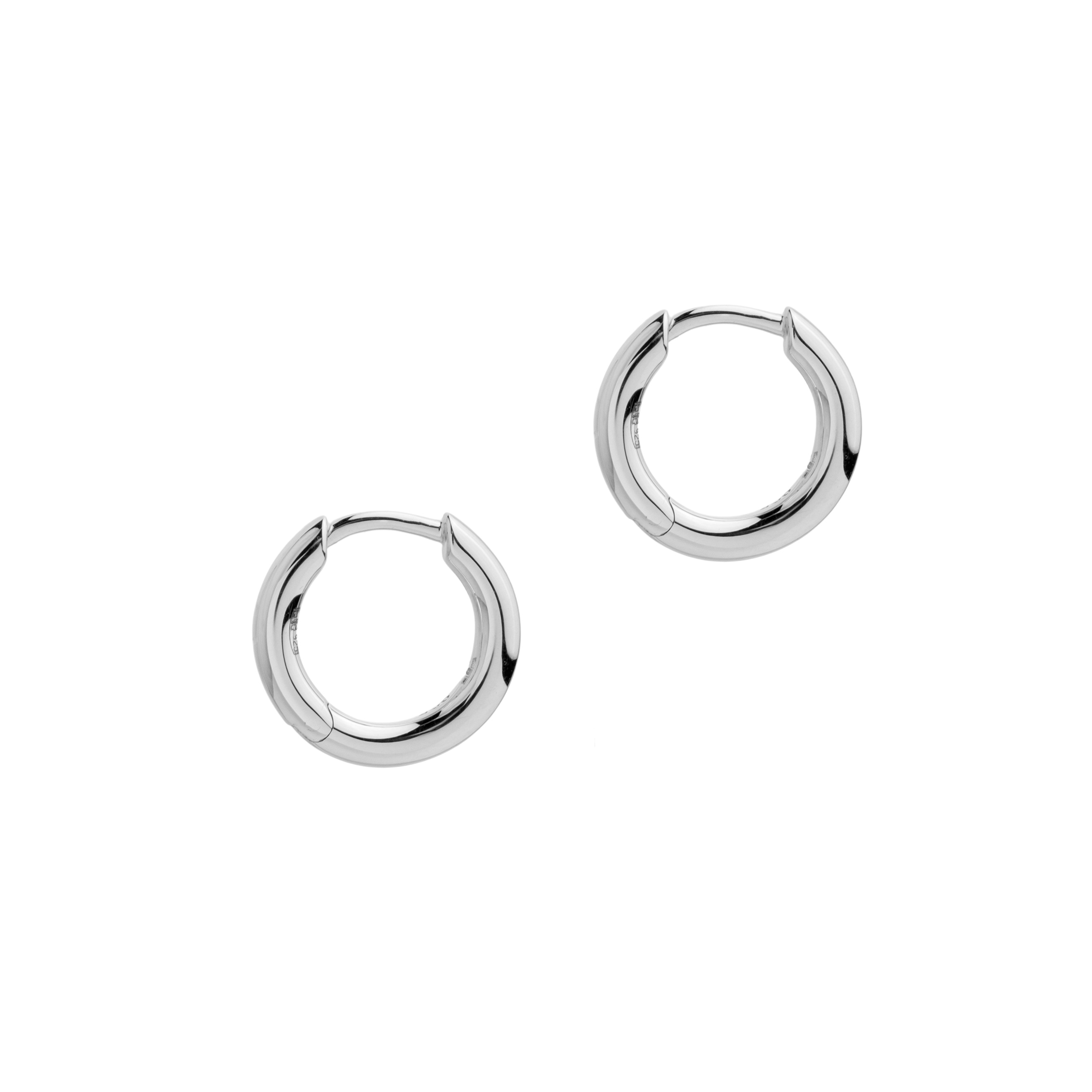 Silver classic small hoop earrings