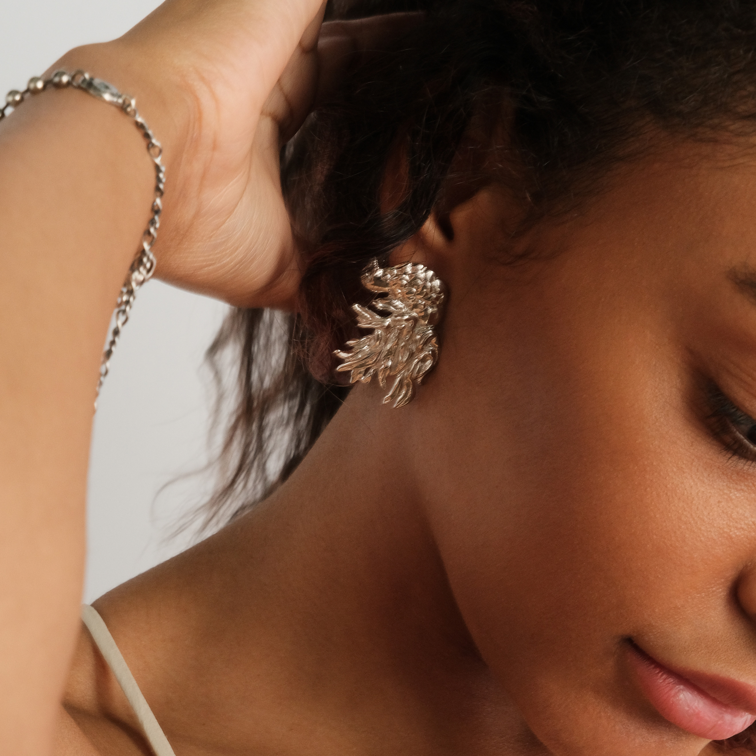 Bird earrings made of silver