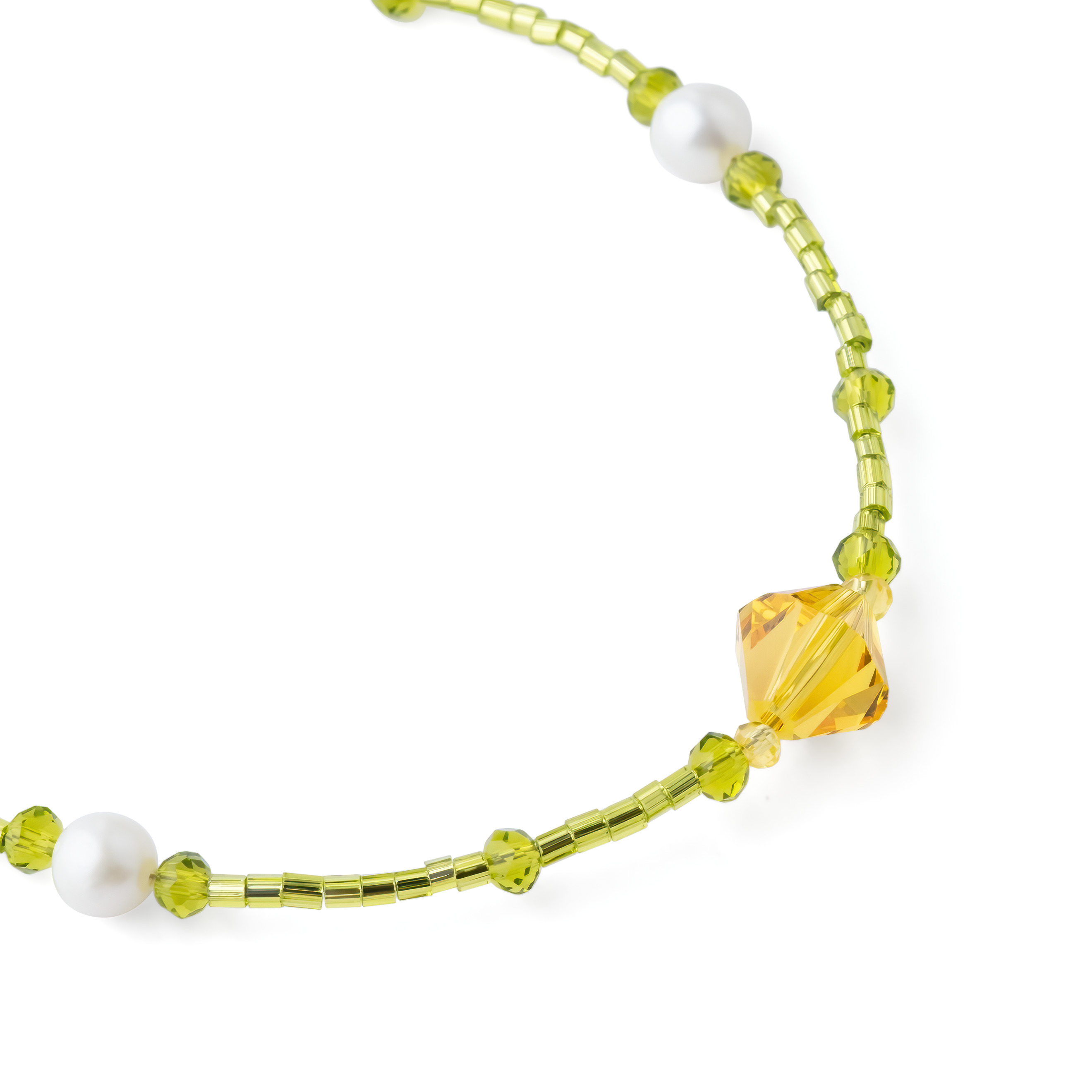 Браслет на ногу с жемчугом и кристаллом Swarovski Candy