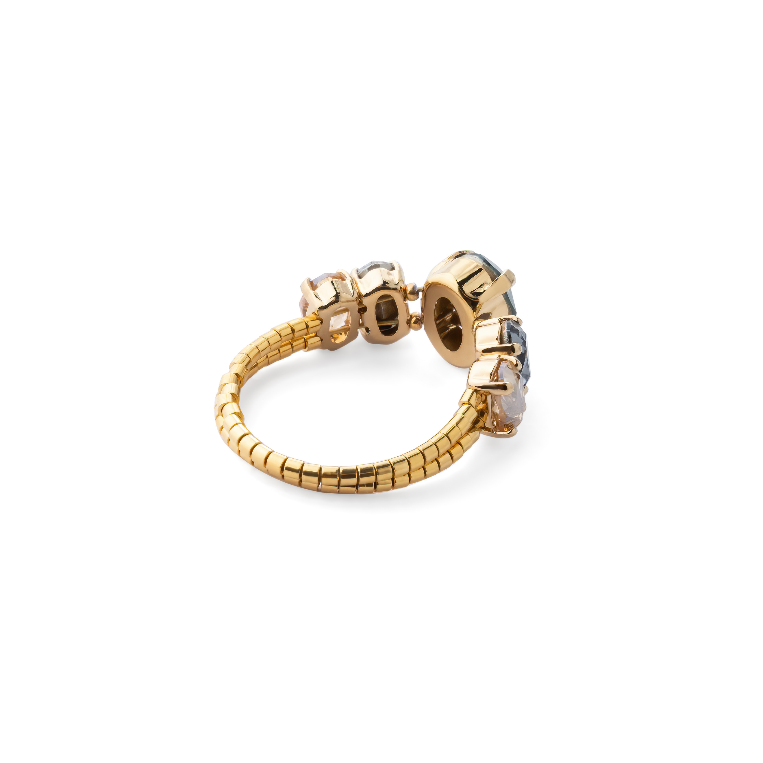 Gold-plated ring with Wishful crystals