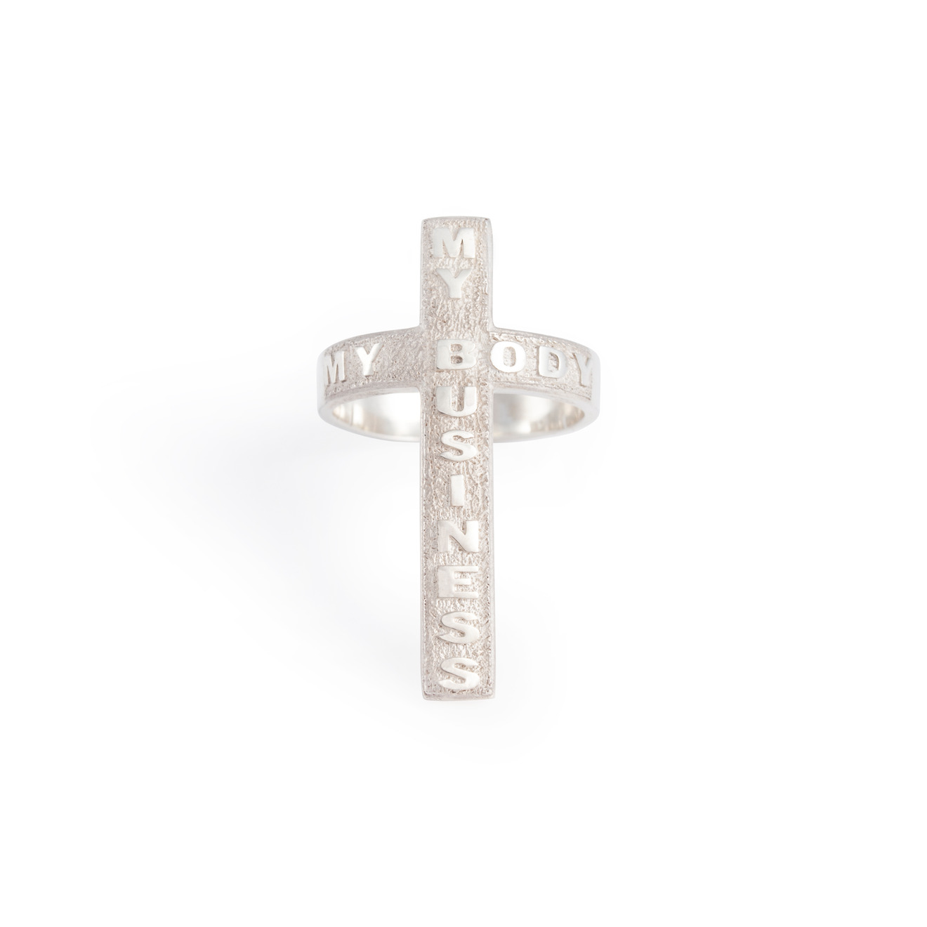 AMARIN Jewelry Кольцо-крест из серебра из коллекции My Body My Business