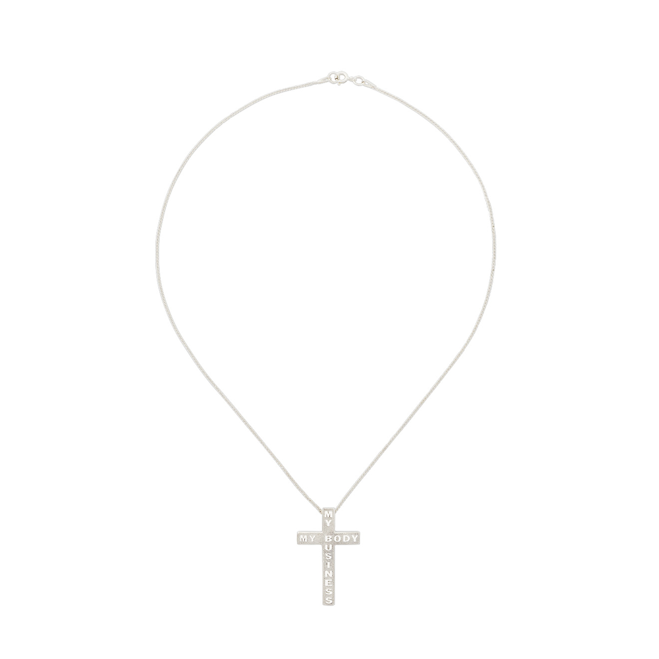 AMARIN Jewelry Серебряная подвеска на цепочке из коллекции My Body My Business серебряная подвеска иконка святой лик
