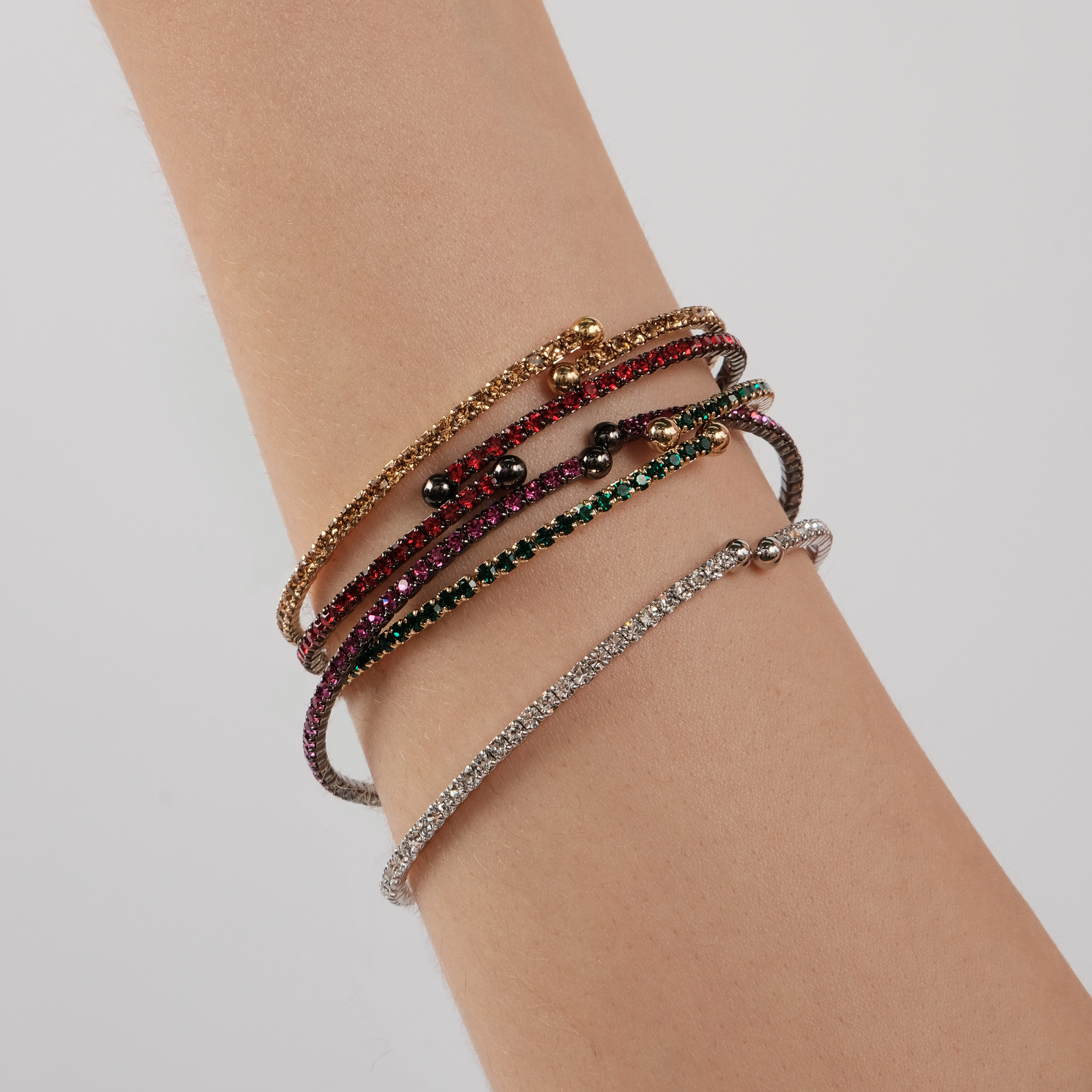 bracelet with caramel crystals