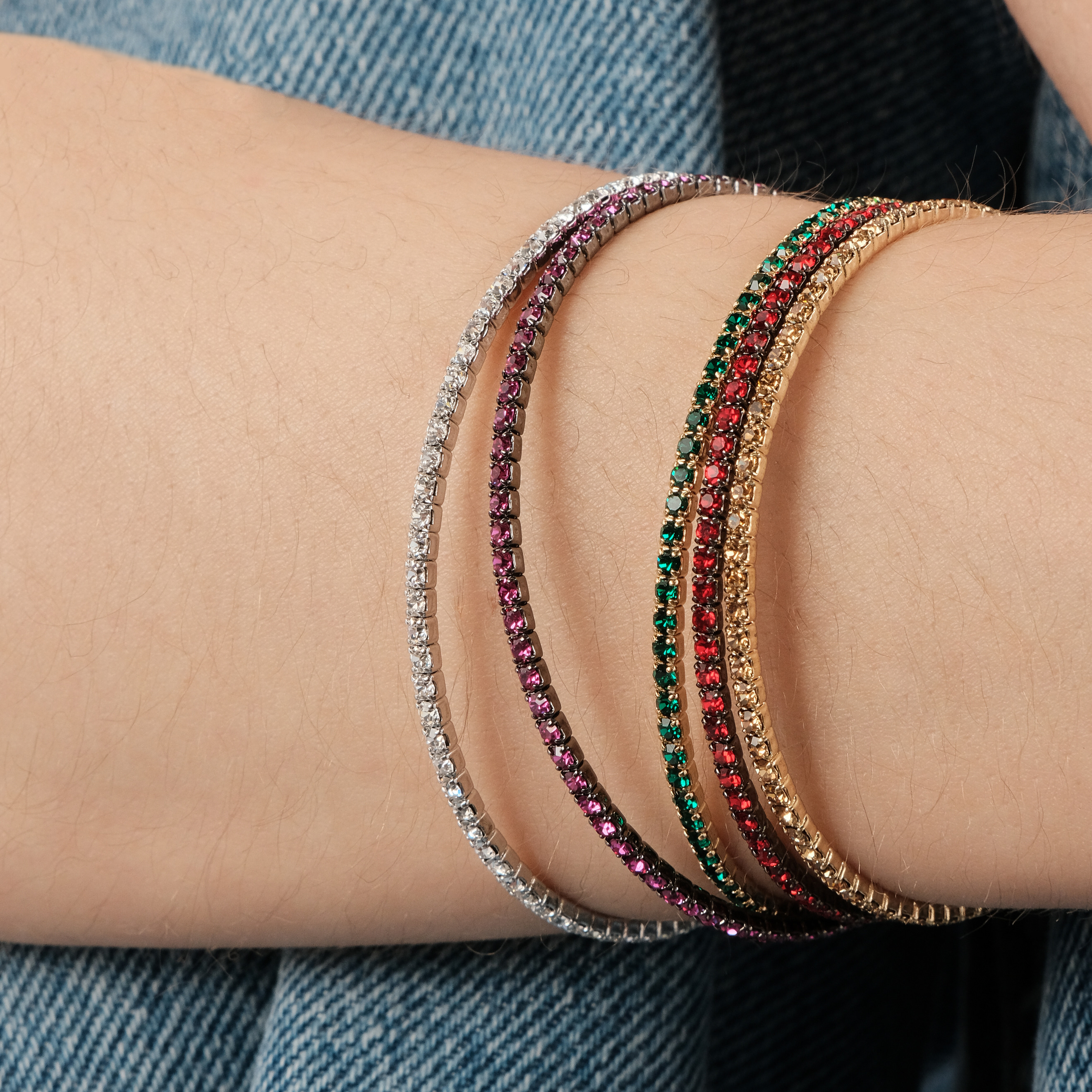 bracelet with caramel crystals