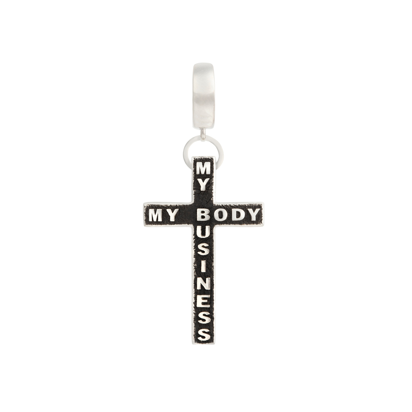 AMARIN Jewelry Моносерьга-крест из серебра из коллекции My Body My Business opus jewelry моносерьга крест из серебра punk cross earring