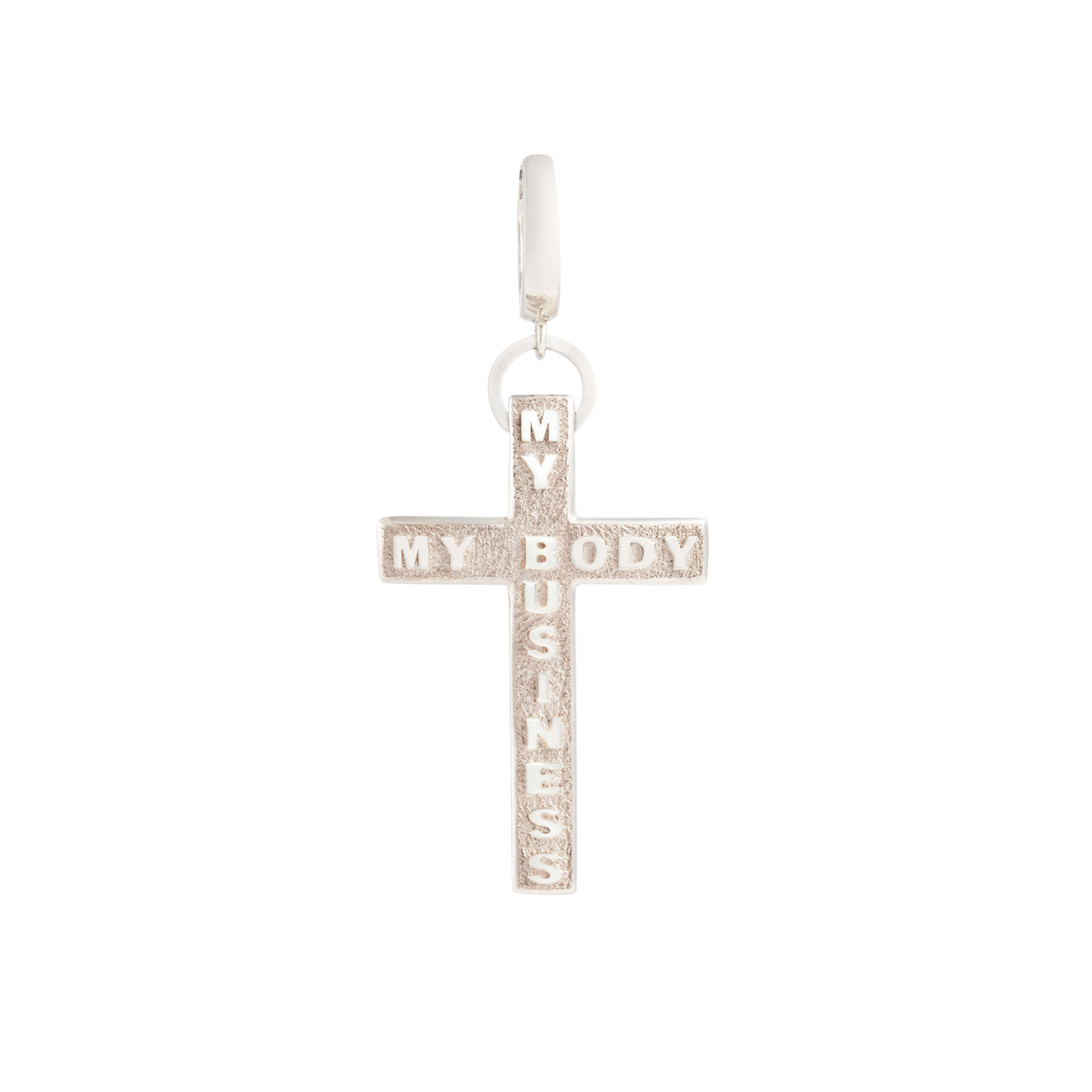 AMARIN Jewelry Моносерьга-крест из серебра из коллекции My Body My Business