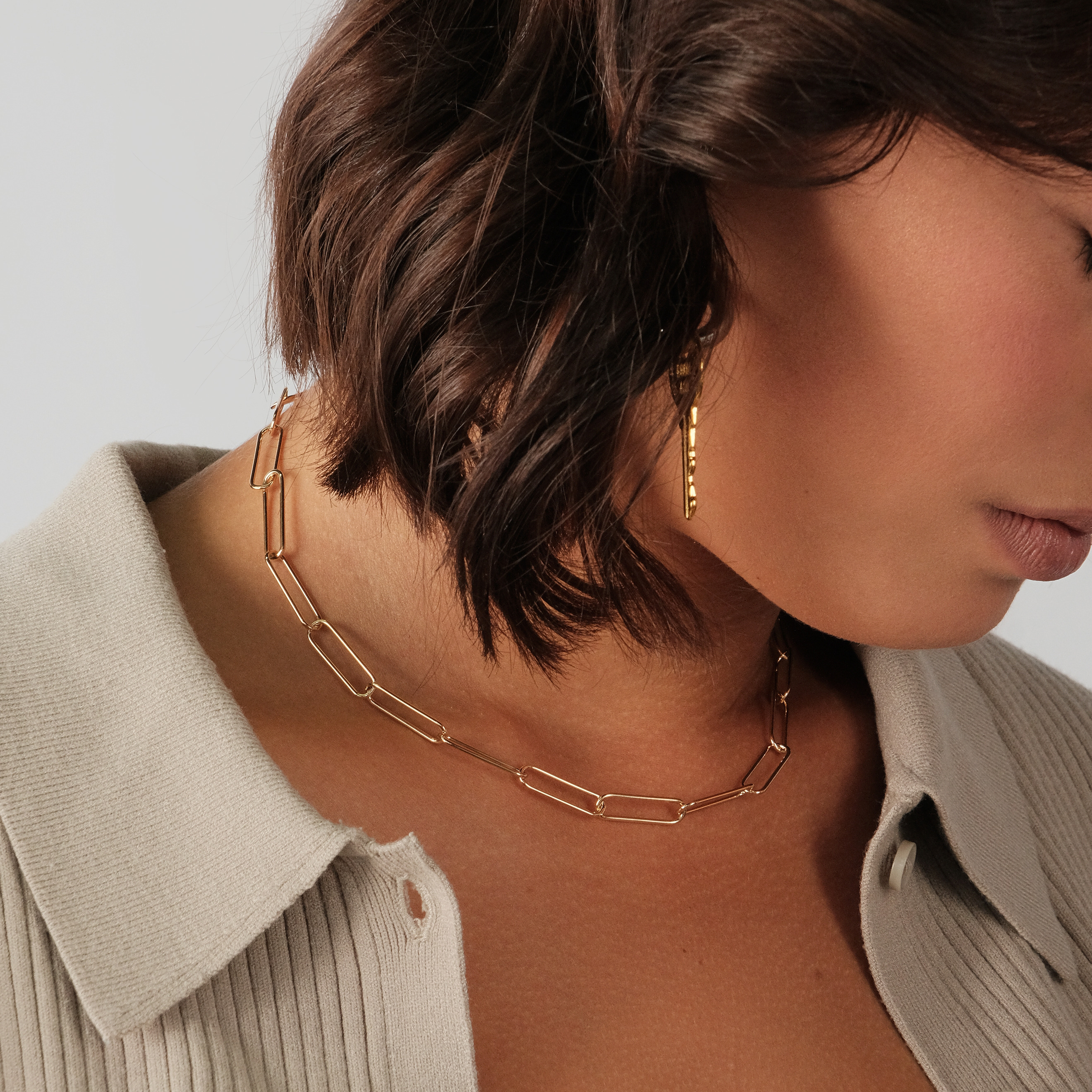 necklace-chain with thin long links