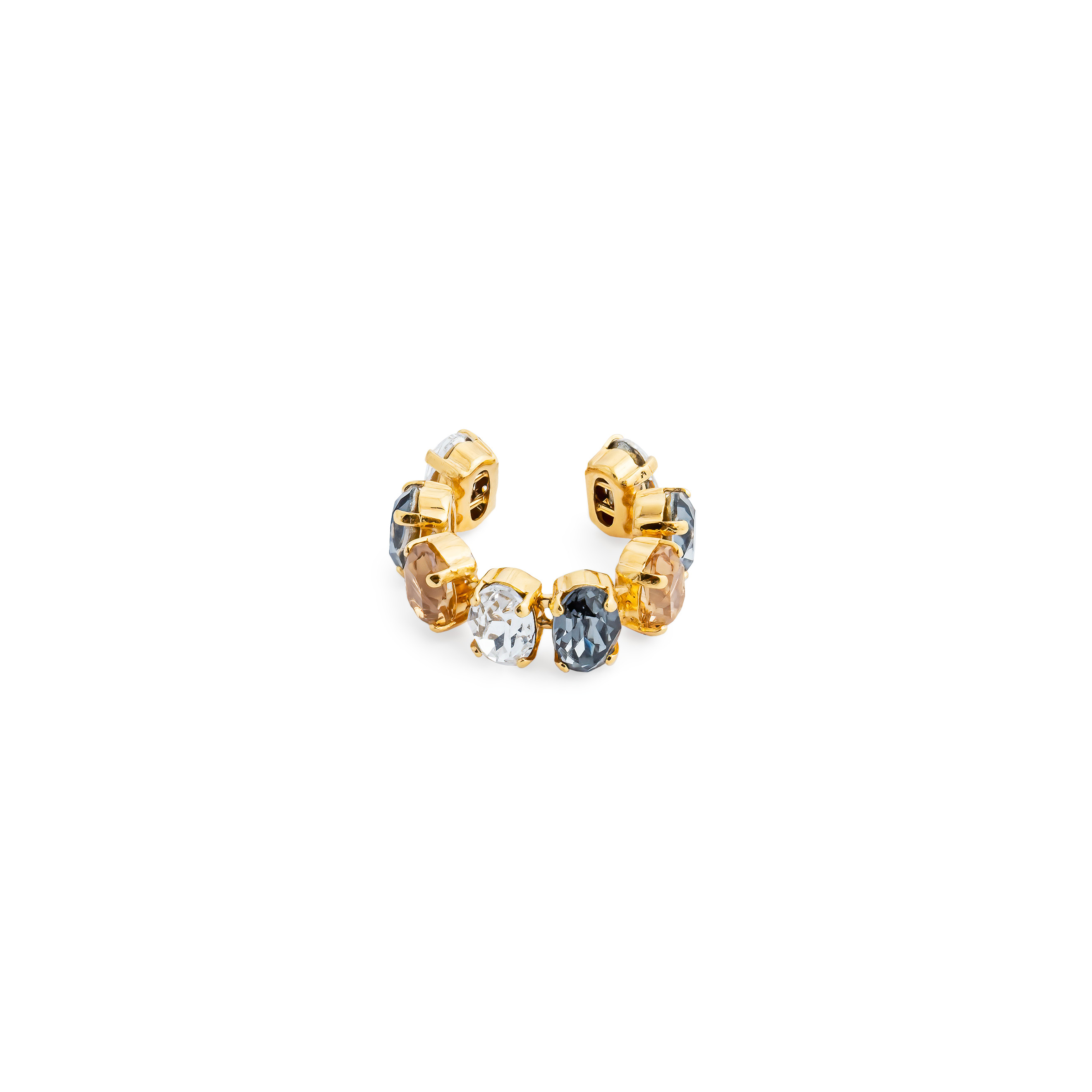 Позолоченный кафф с кристаллами Swarovski Golden Snake