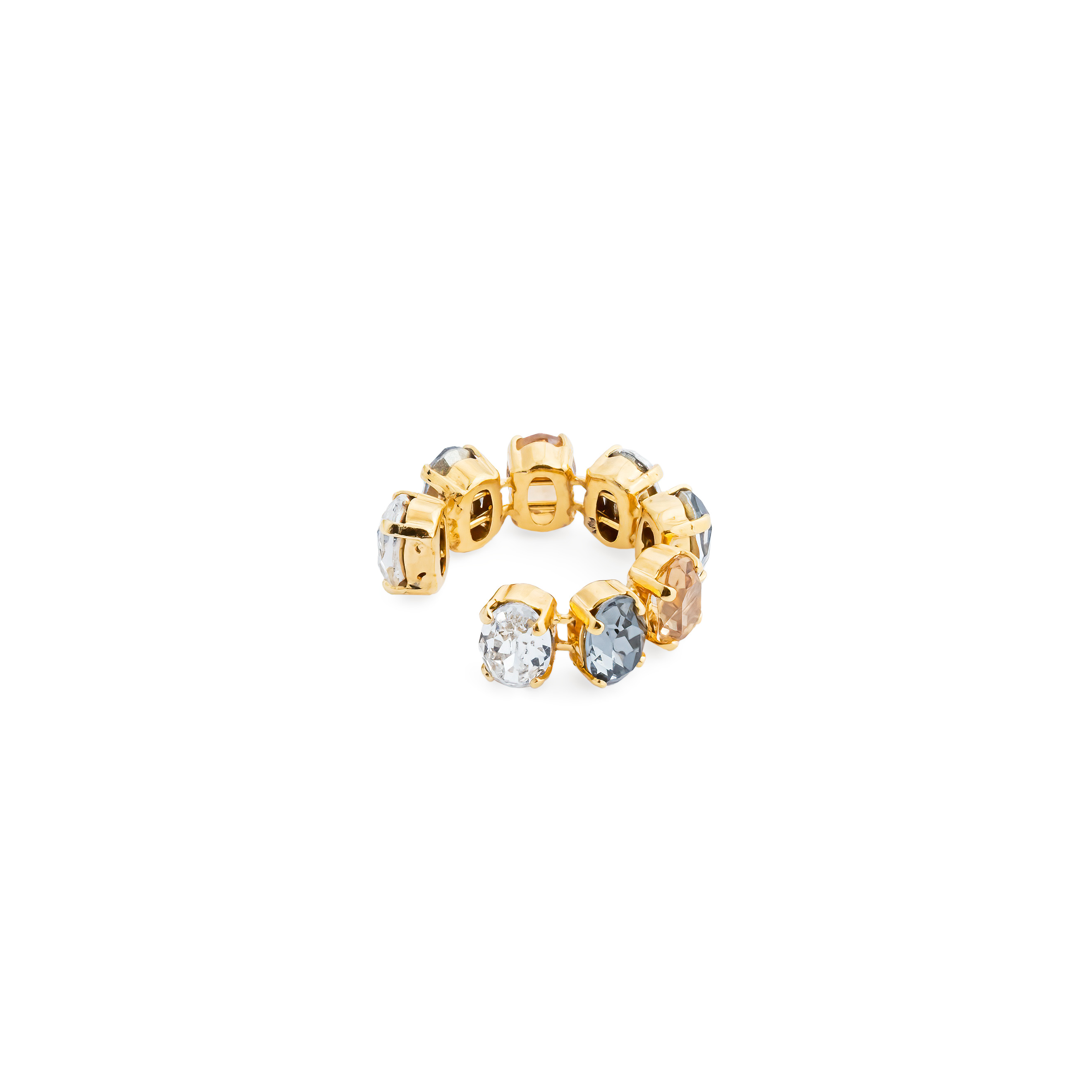Позолоченный кафф с кристаллами Swarovski Golden Snake