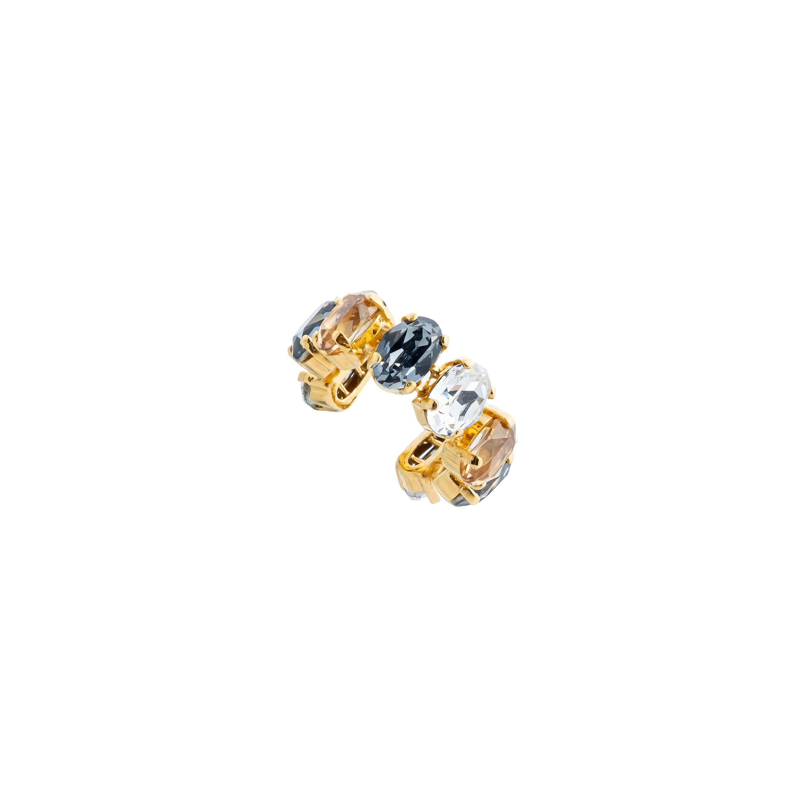 Позолоченный кафф с кристаллами Swarovski Golden Snake