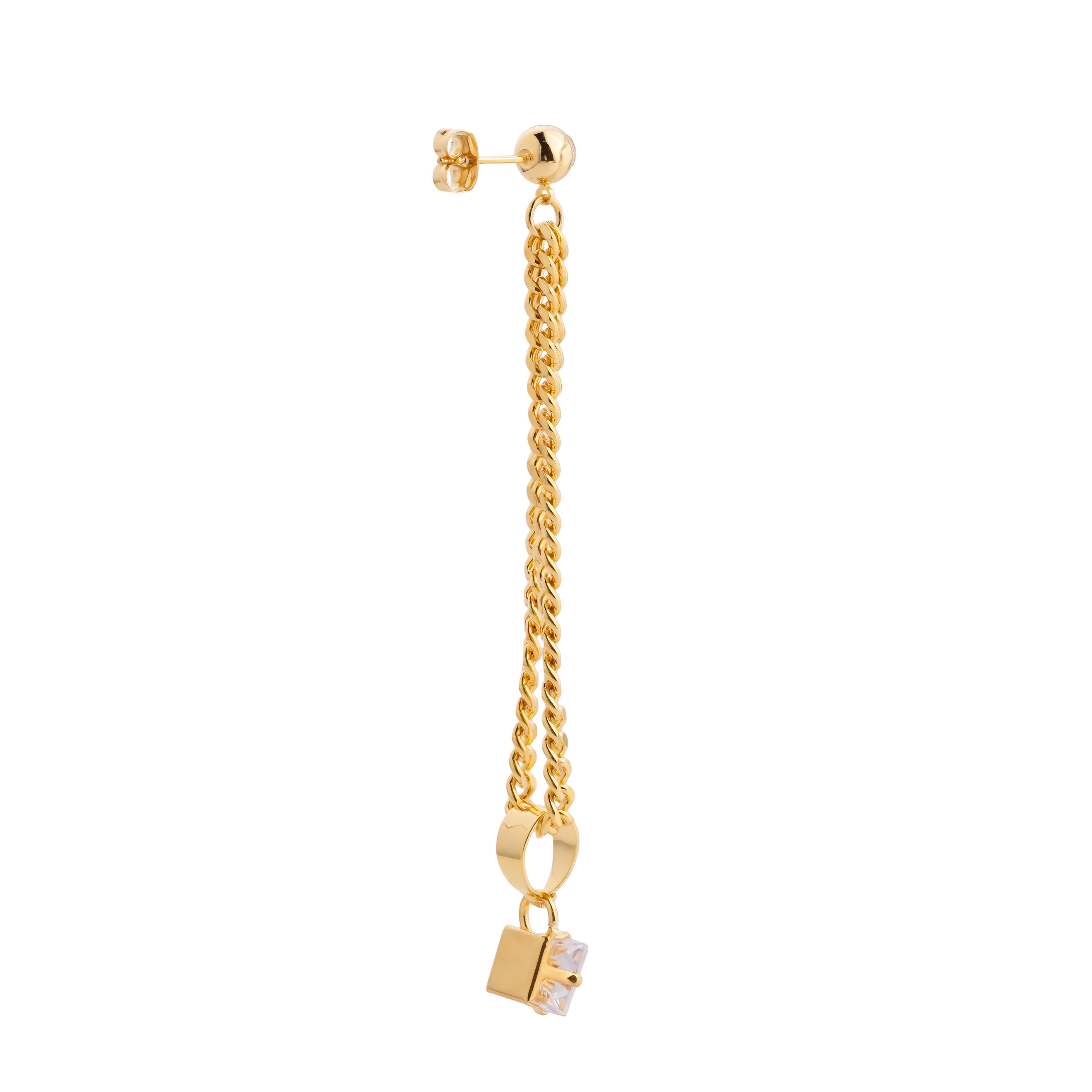 chain Earrings with crystal