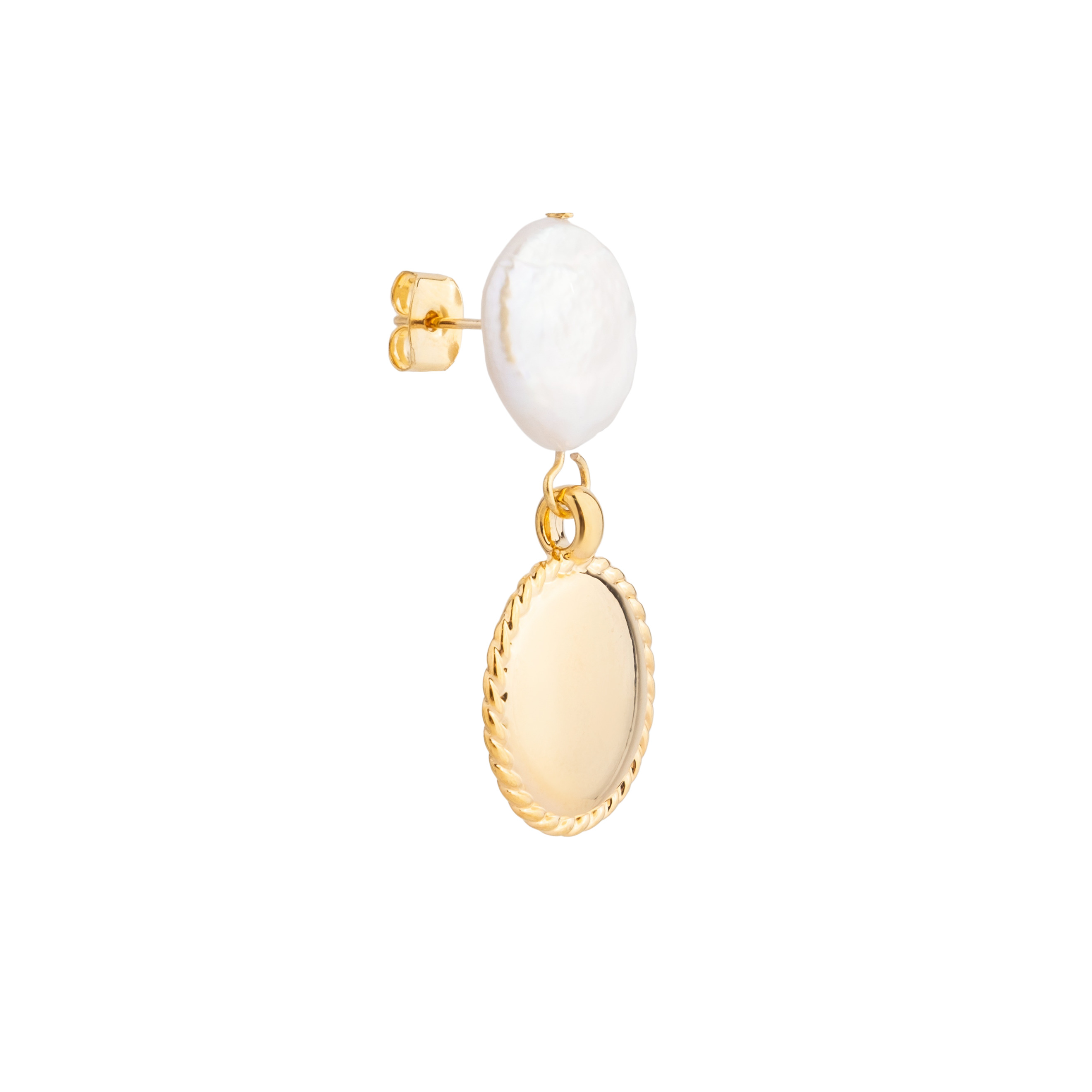 earrings with artificial pearls