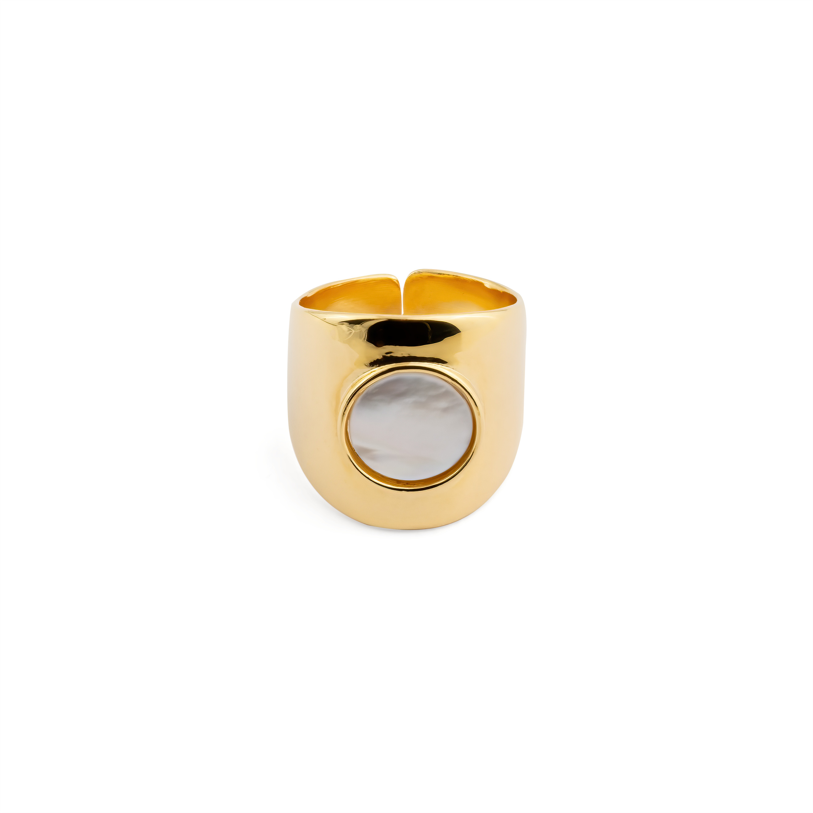 ring with round white insert