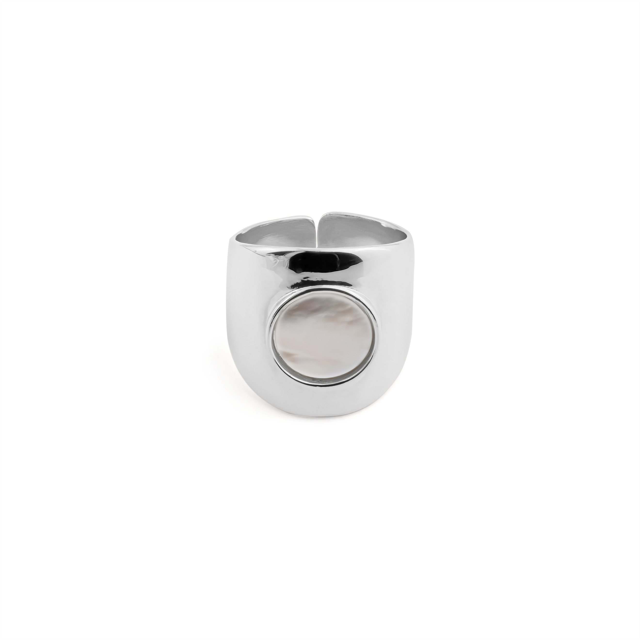 ring with round white insert