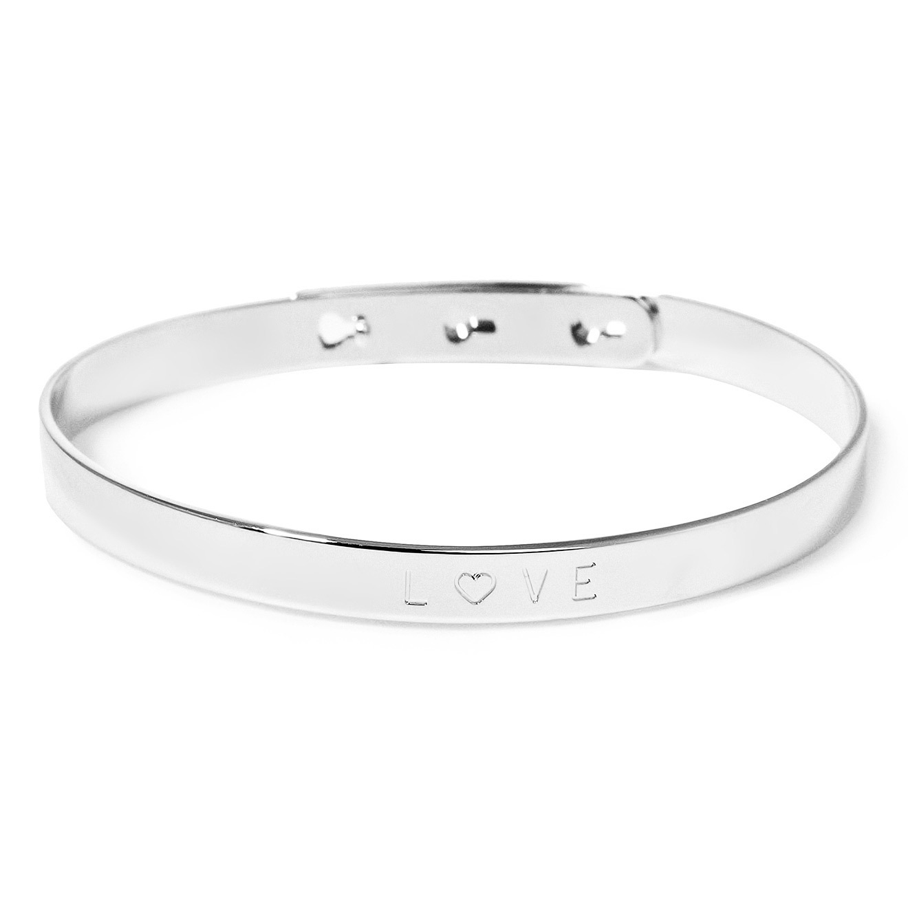 Покрытый серебром браслет Love