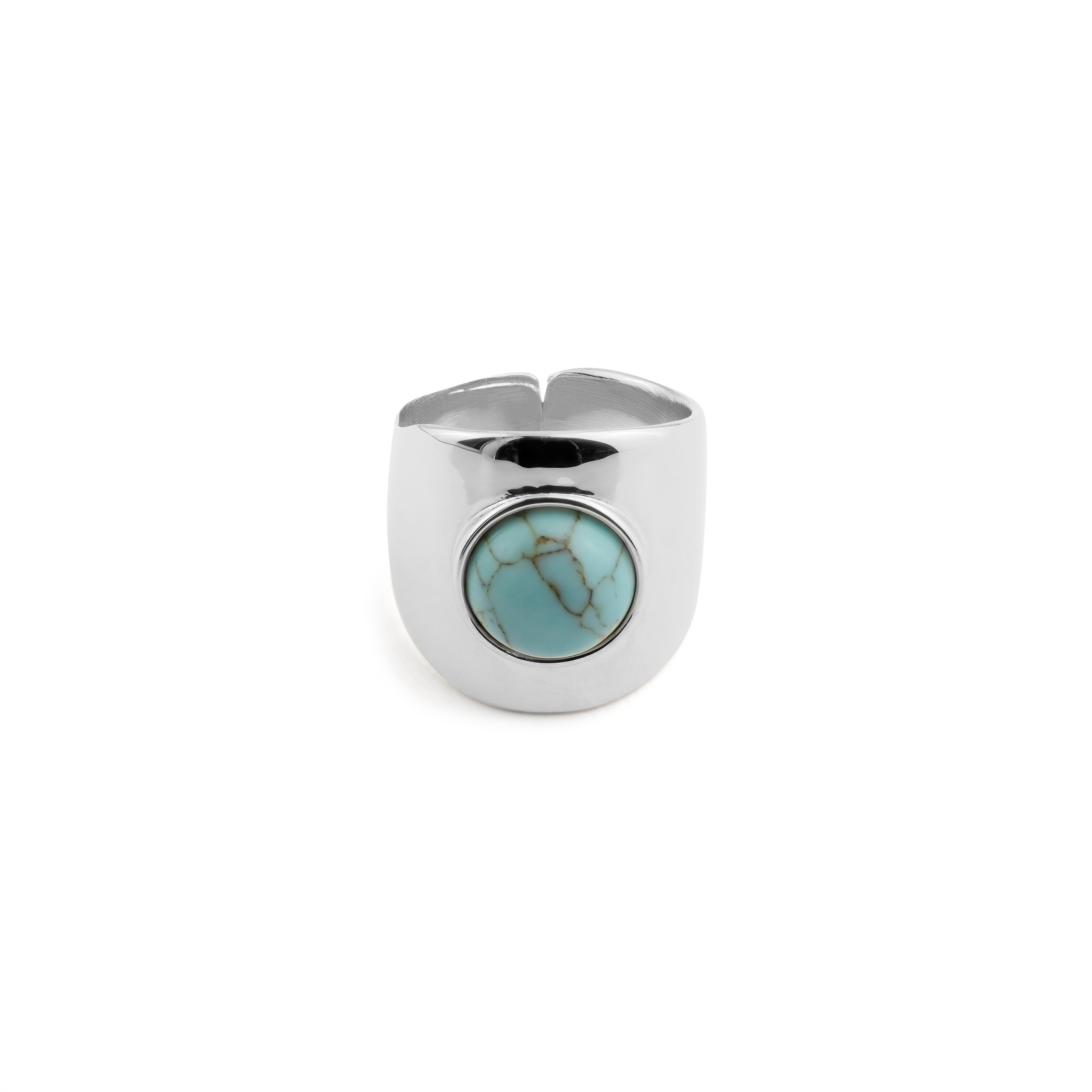 ring with round green insert