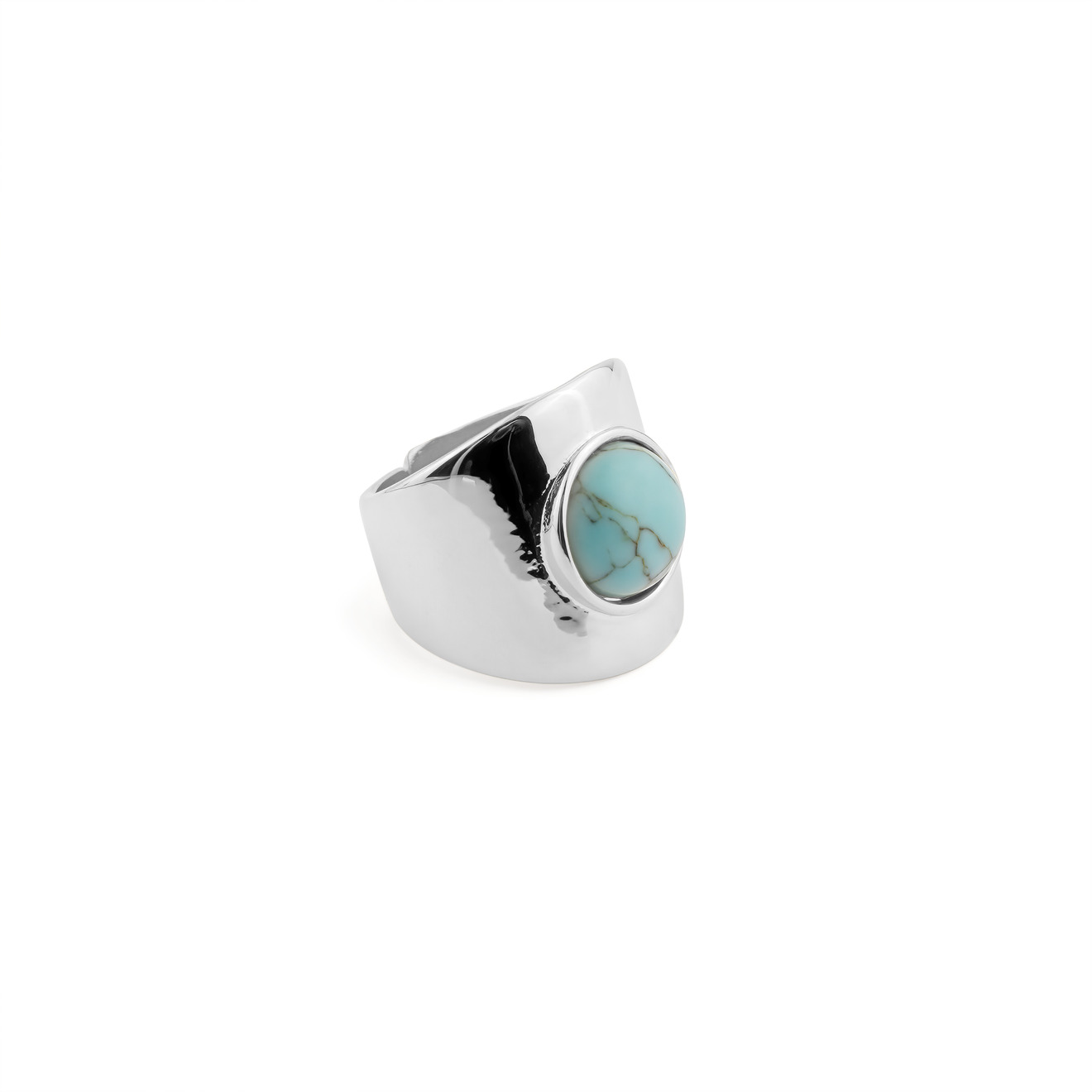 Herald Percy Серебристое кольцо с круглой зеленой вставкой aqua серебристое кольцо с эмалированной синей вставкой